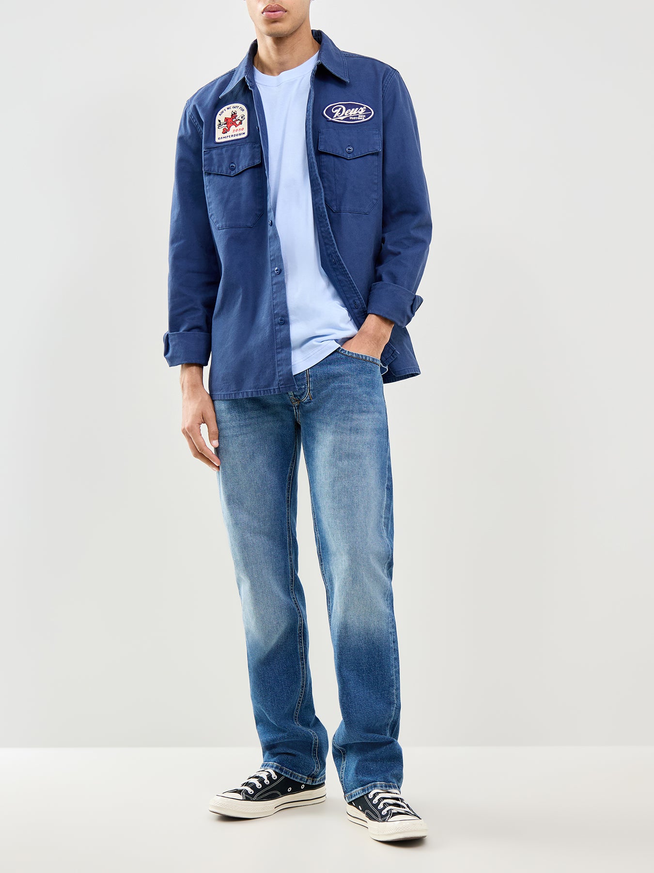1985 Larkee Regular Fit Straight Leg Jeans Blue
