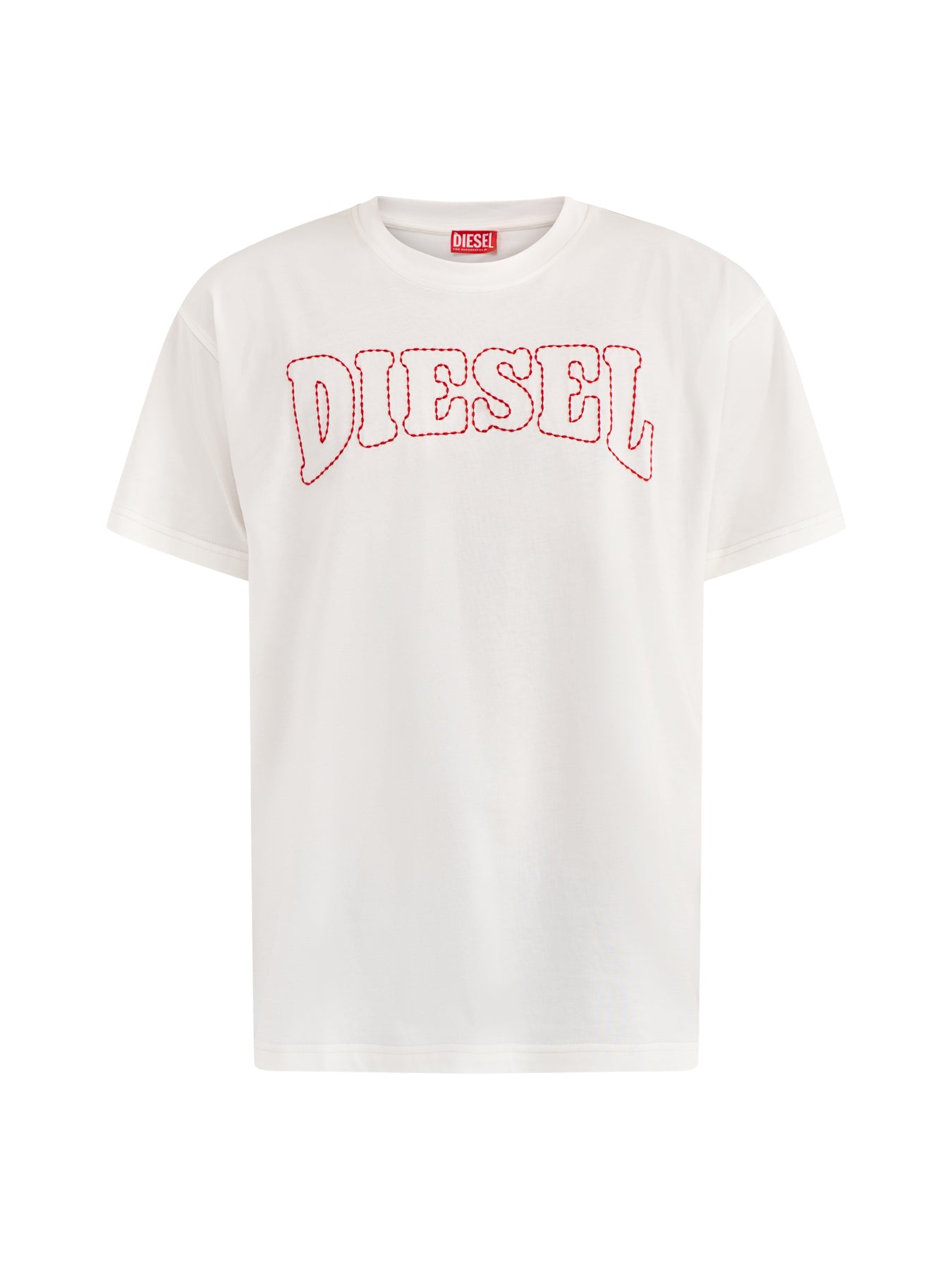 T-Norm-V10 Logo Stitching T-Shirt White
