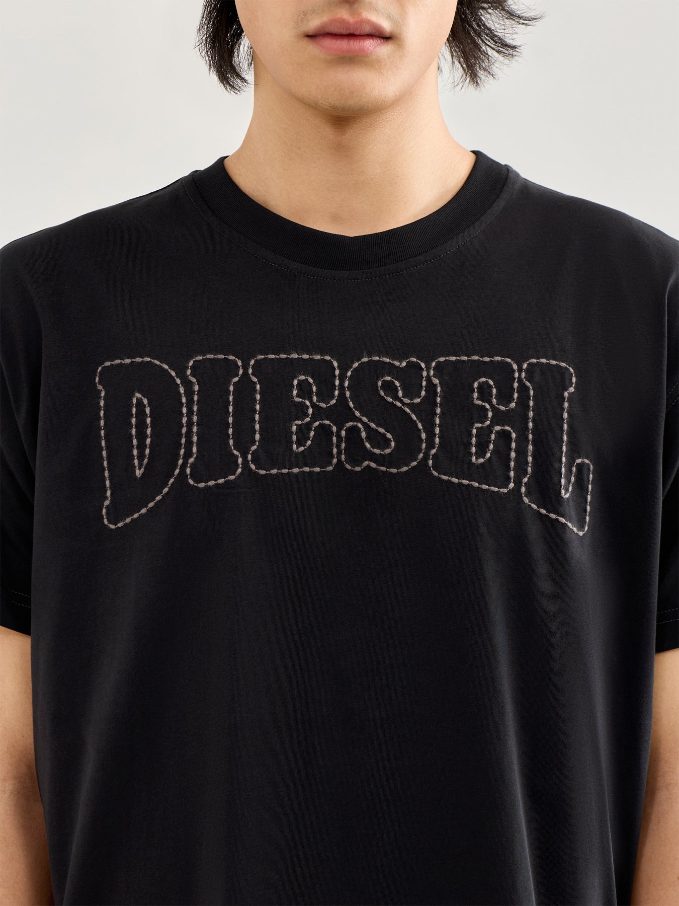 T-Norm-V10 Logo Stitching T-Shirt Black
