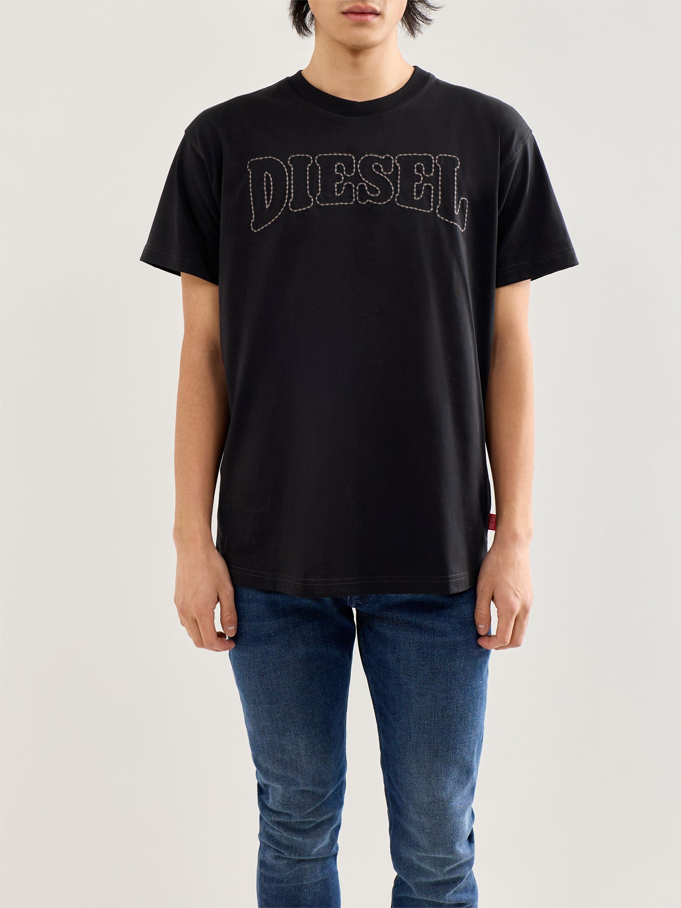 T-Norm-V10 Logo Stitching T-Shirt Black