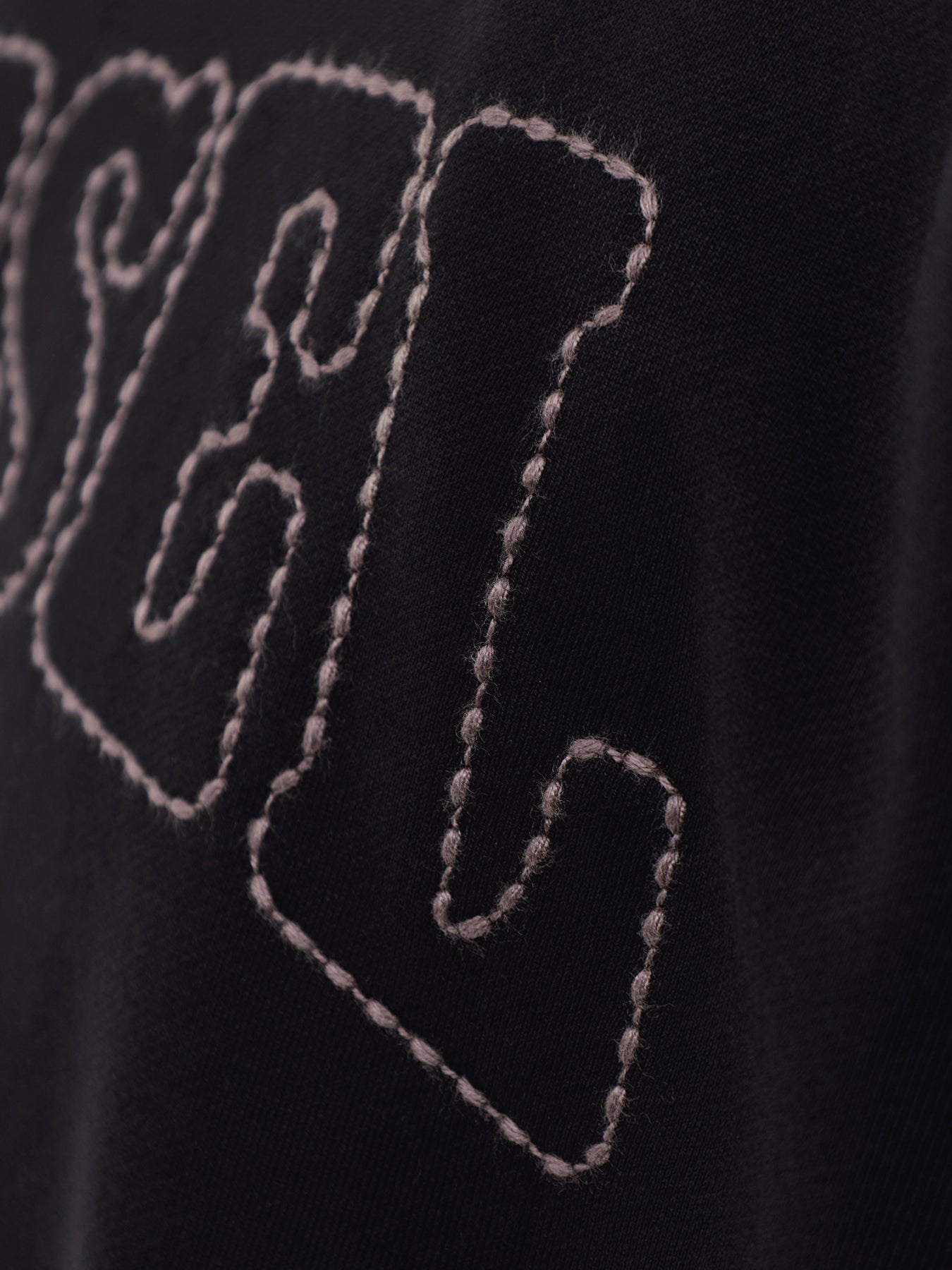 S-Norm-V10 Logo Stitching Sweatshirt Black