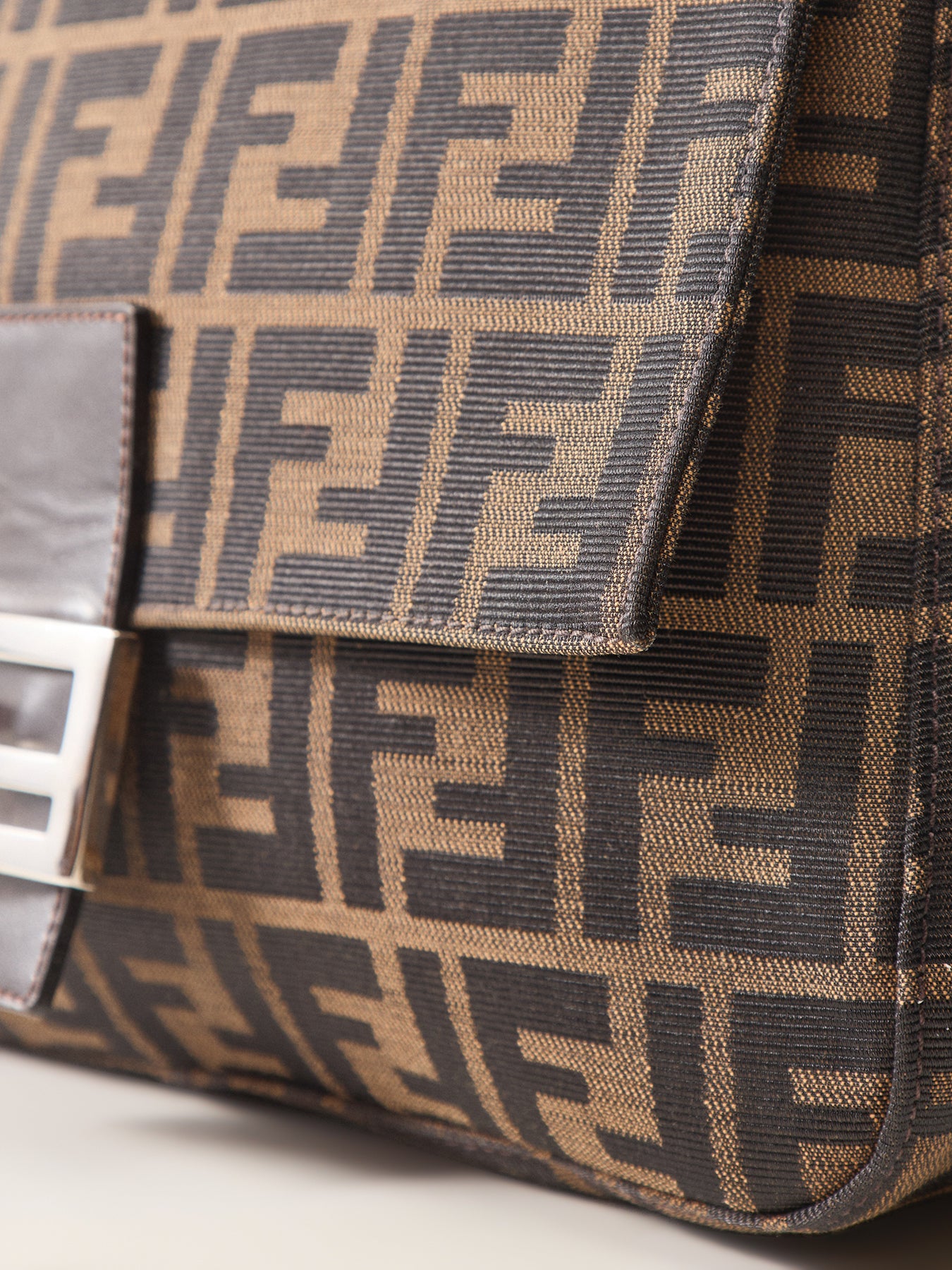 Vintage Fendi Zucca Mamma Bag Brown