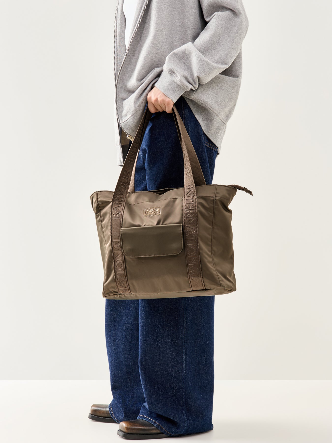 Qualify Tote Bag Khaki Green
