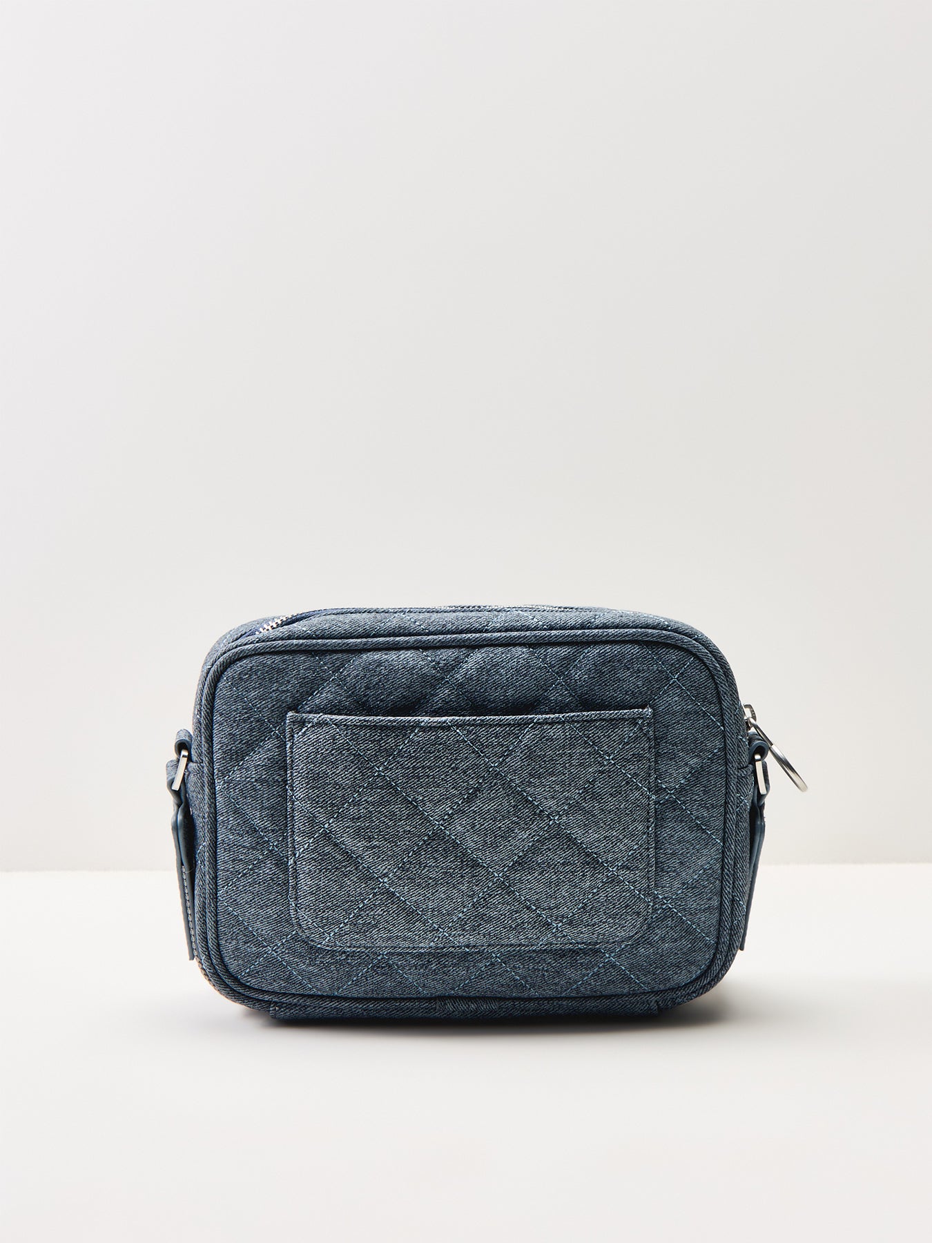 Denim Quilted Sloane Crossbody Bag Blue