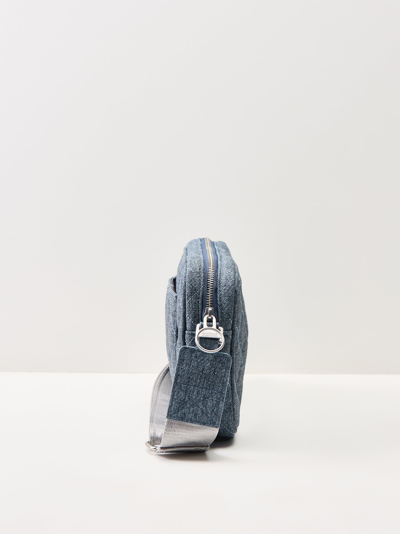 Denim Quilted Sloane Crossbody Bag Blue