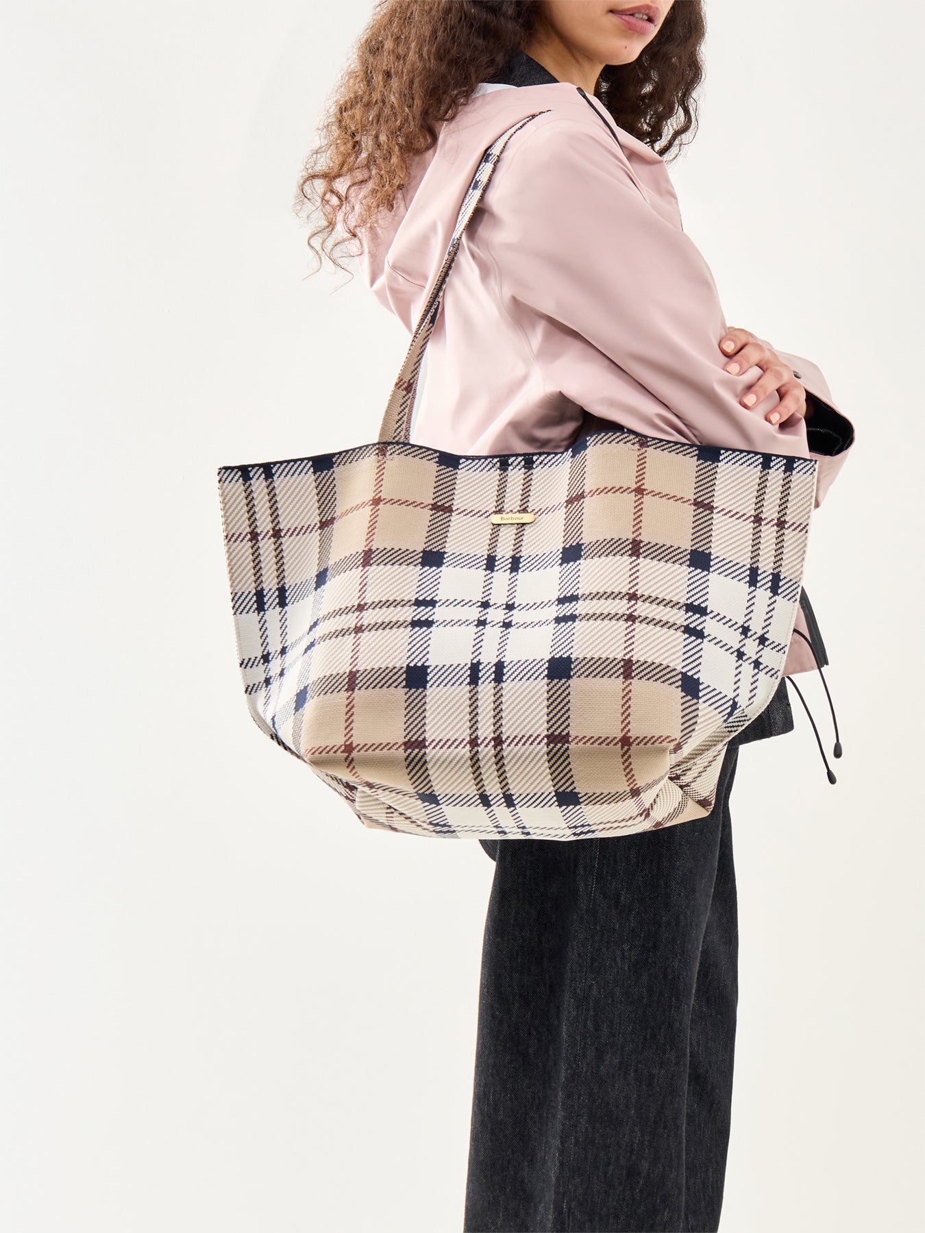 Layla Tartan Large Tote Bag Multi