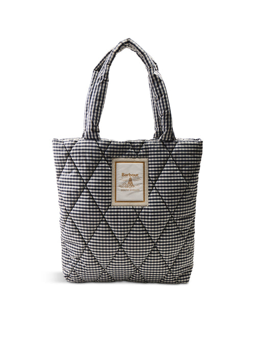 Riah Quilted Tote Bag Gingham