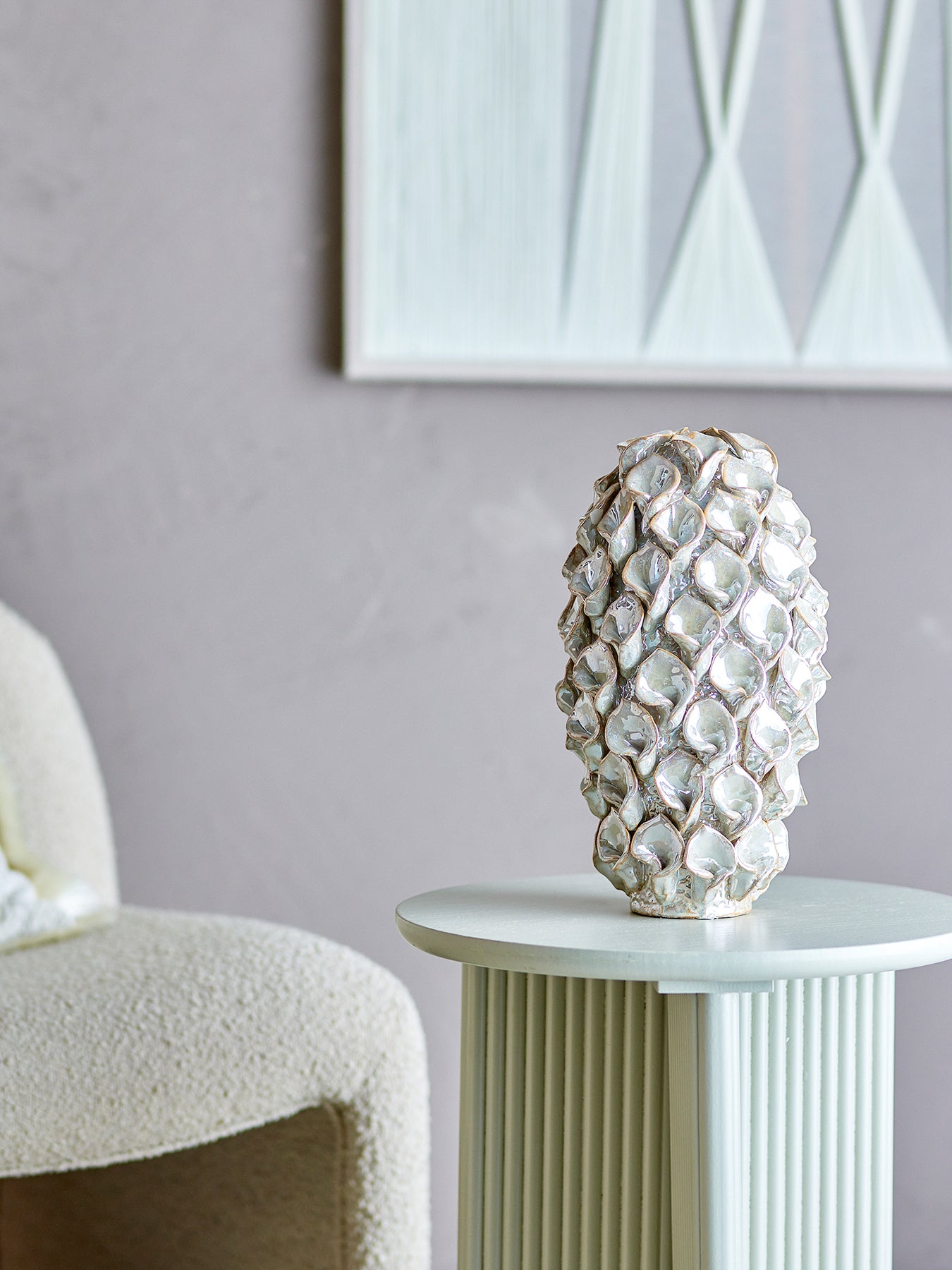 Glenda Deco Vase White