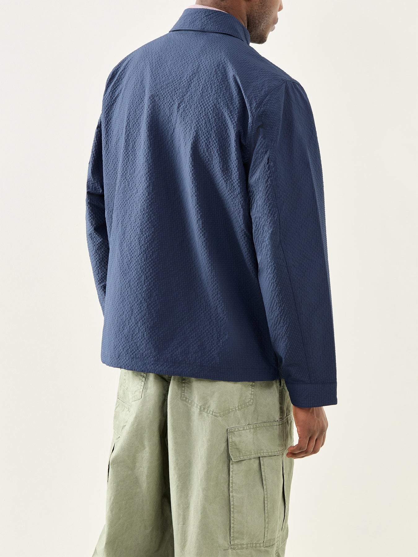 Ashbury Seersucker Casual Jacket Navy