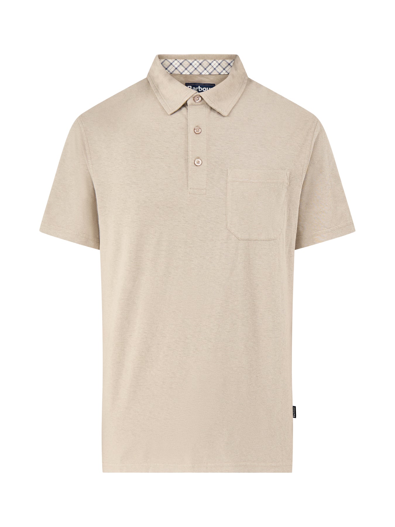Barbour Steventon Linen Blend Polo Shirt Beige