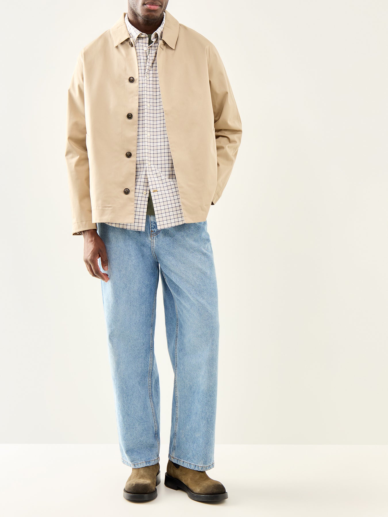 Lomond Tailored Tartan Shirt Beige