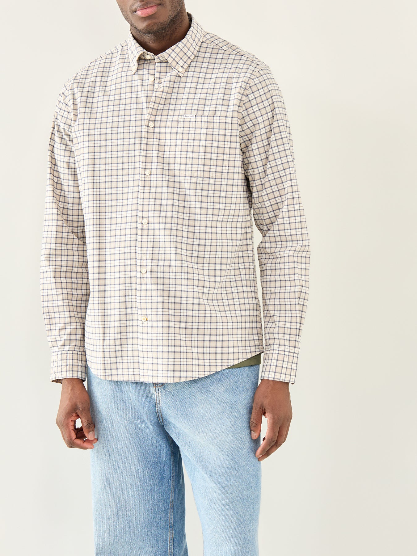 Lomond Tailored Tartan Shirt Beige