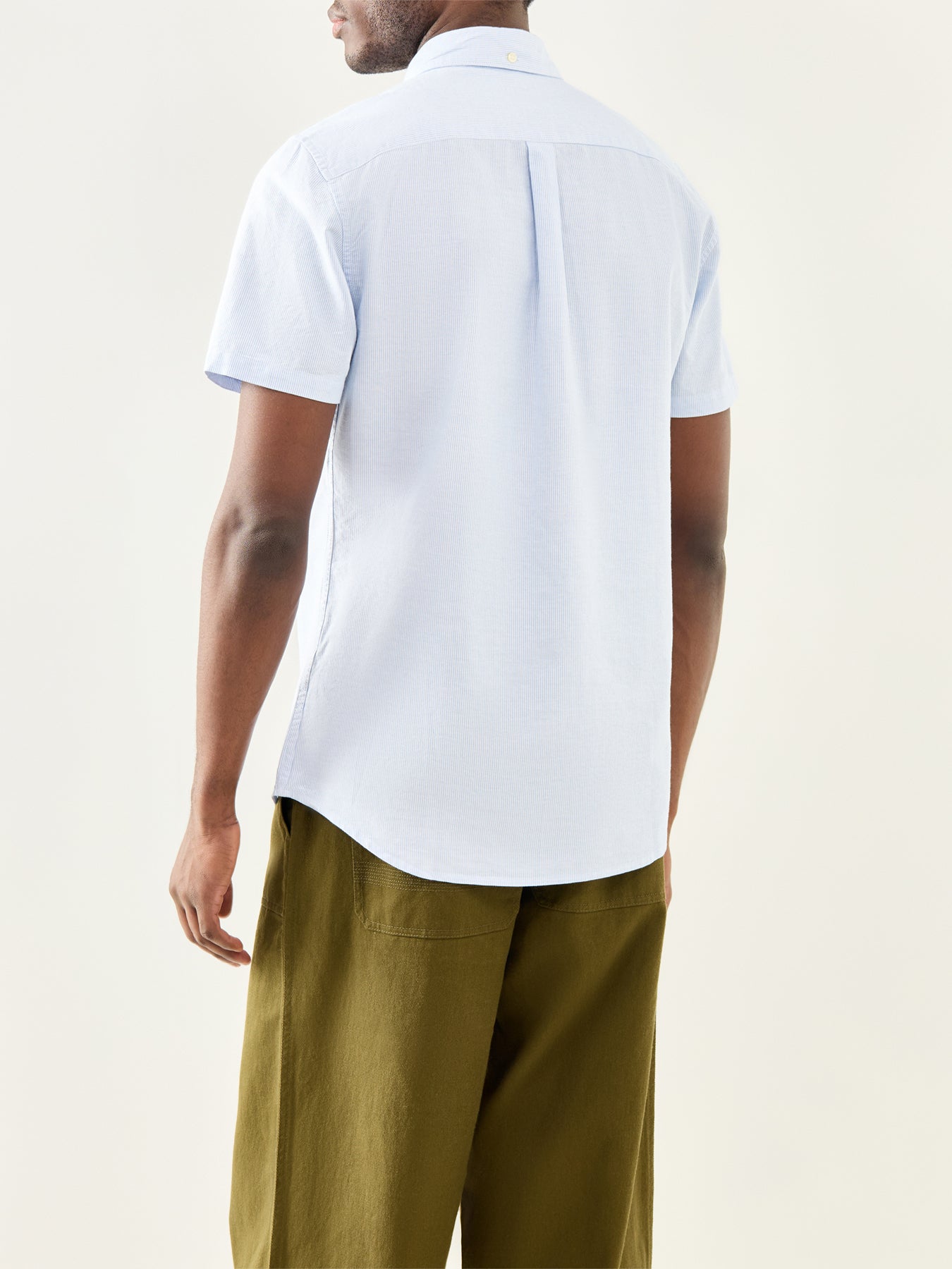 Striped Oxtown Short Sleeve Shirt Blue
