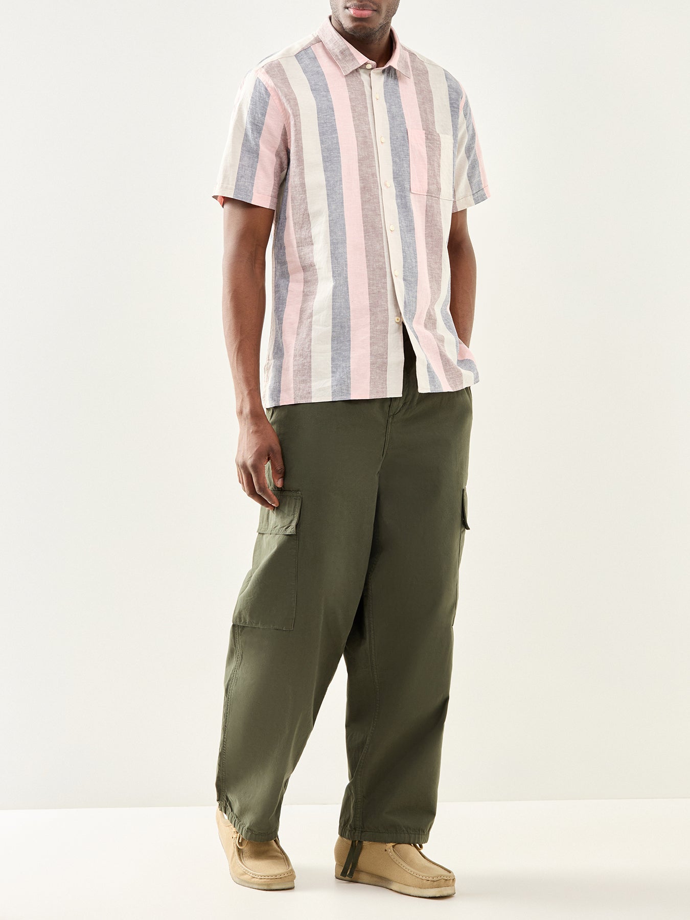 Portwell Short Sleeve Summer Fit Shirt Pink