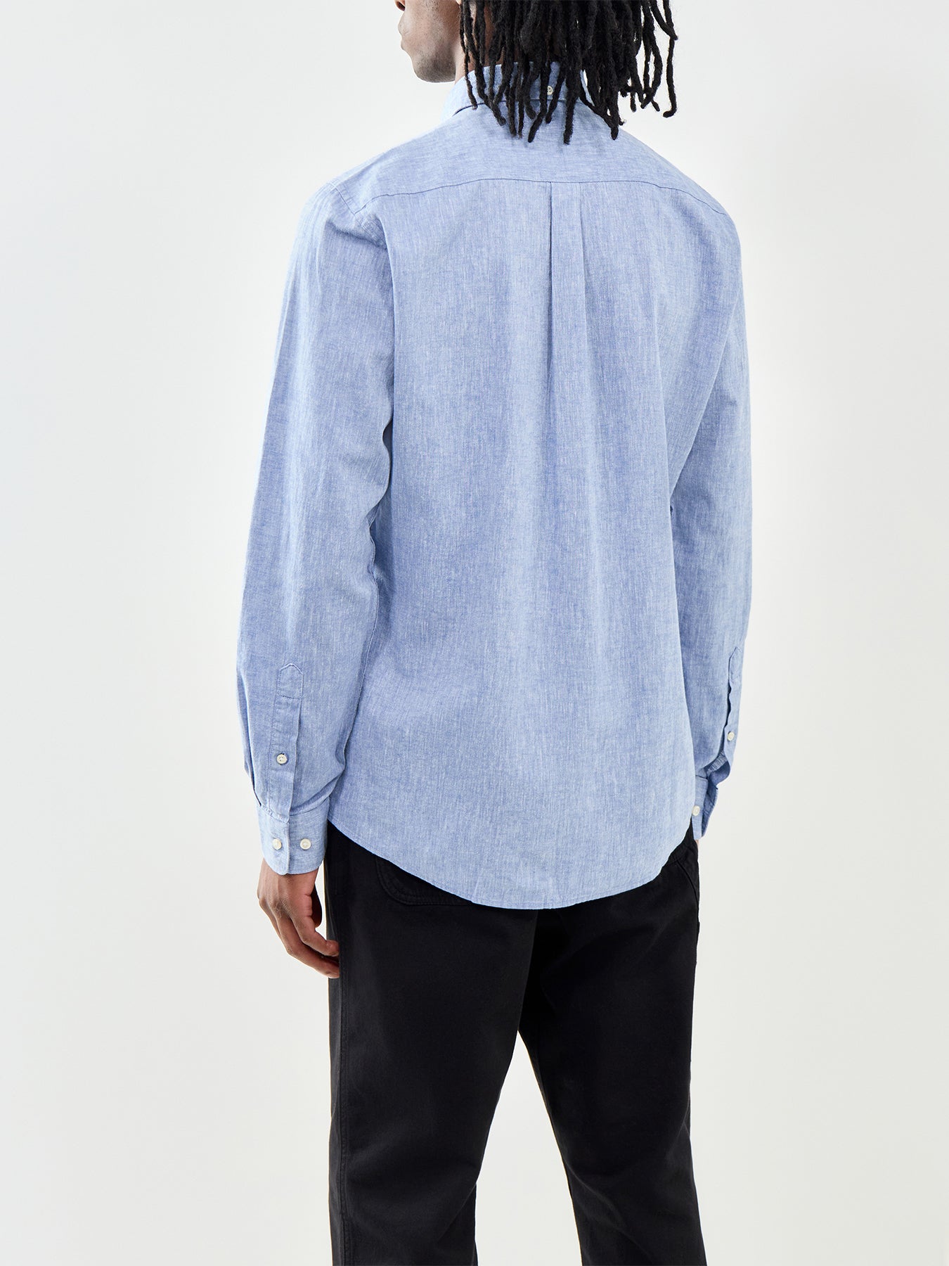 Barbour Nelson Linen Mix Shirt Blue