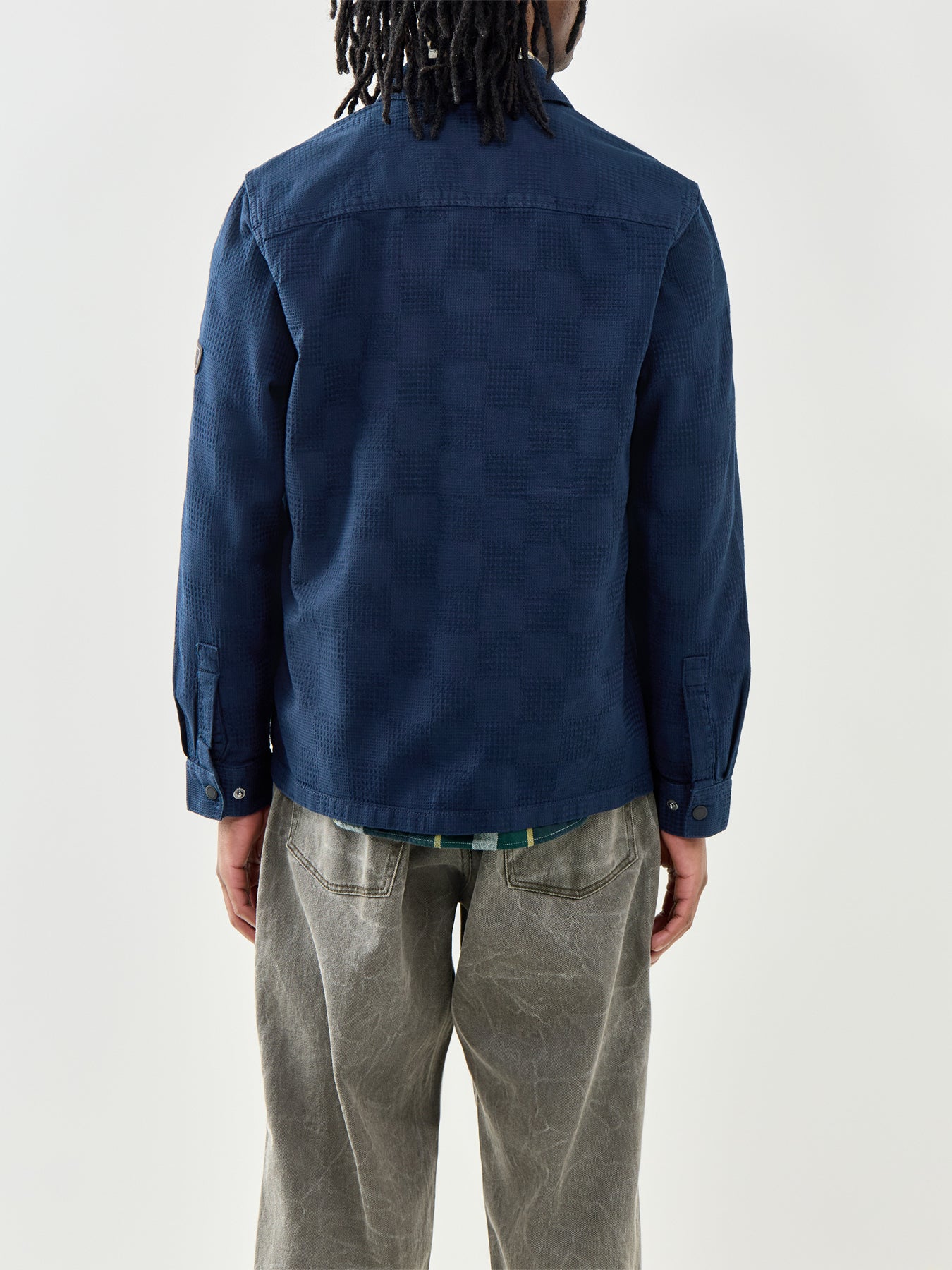 Barbour International Blackstreak Jacquard Overshirt Navy