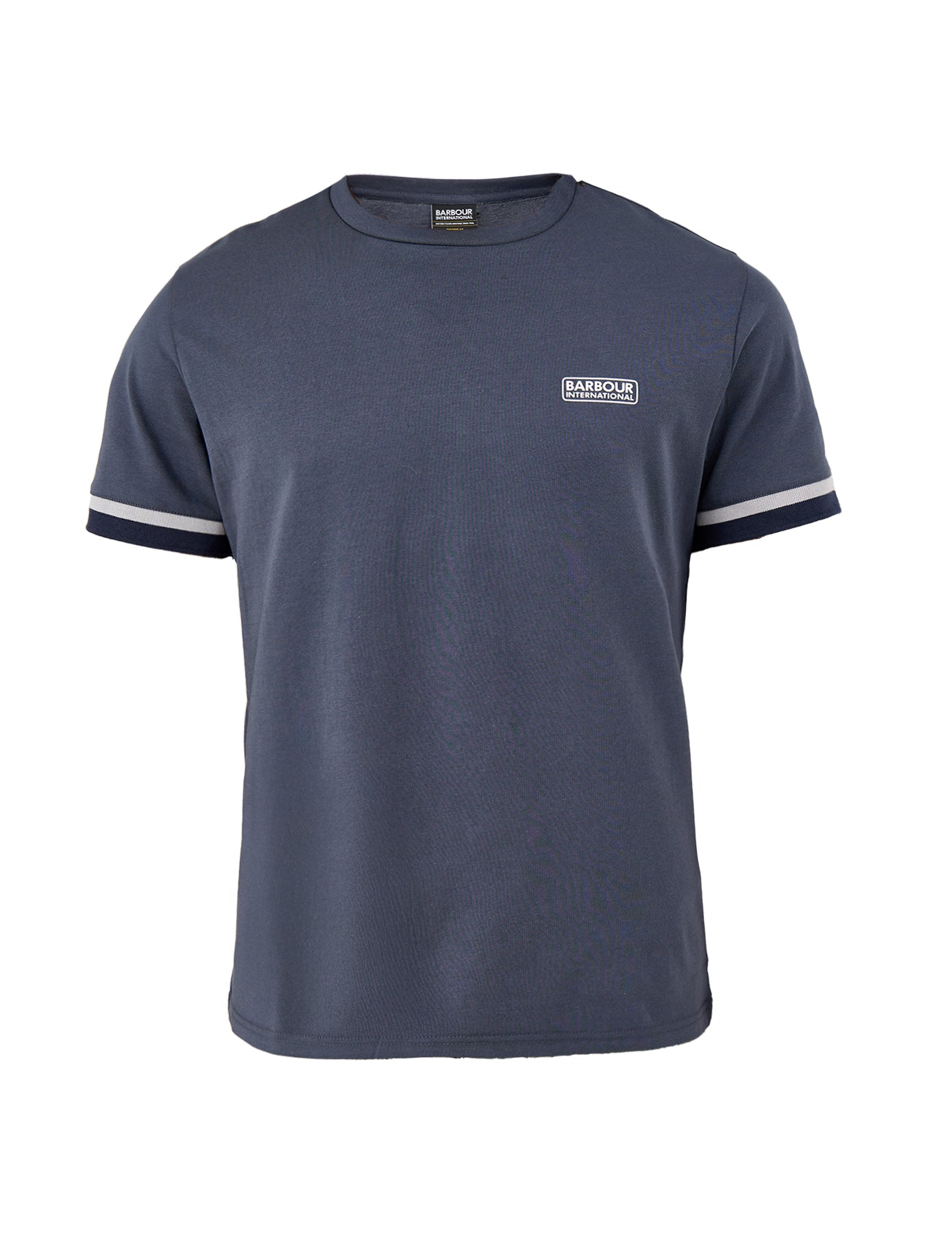 Barbour International Evan Tipped Cotton T-Shirt Grey