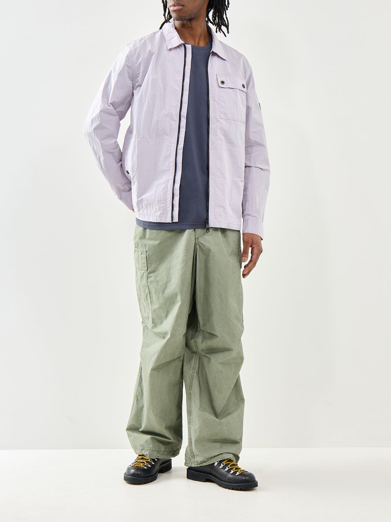 Barbour International Evan Tipped Cotton T-Shirt Grey