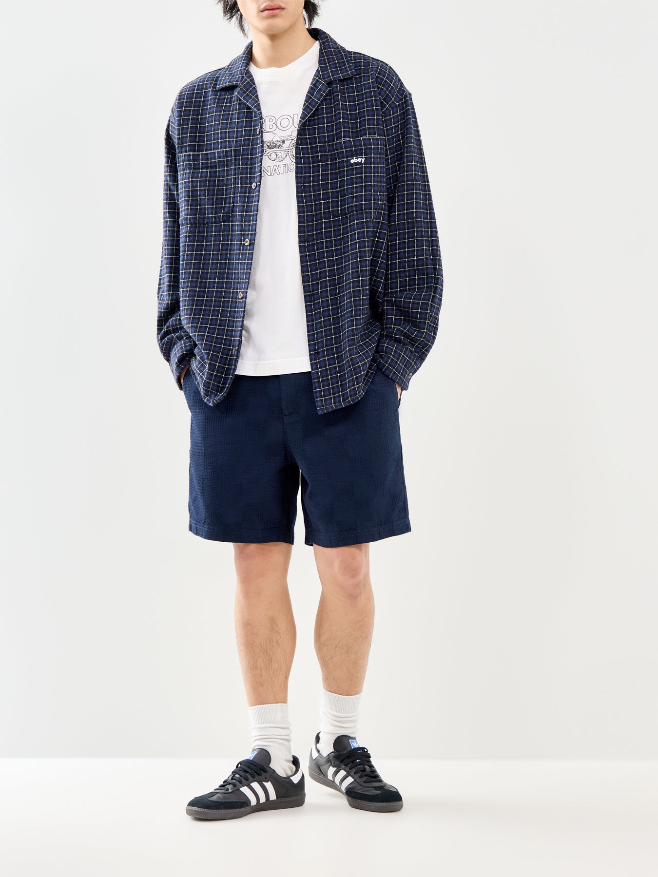 Blackstreak Jacquard Shorts Navy