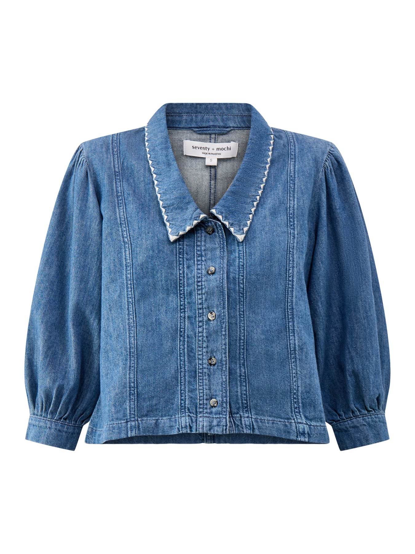 Talia Button Down Top Denim