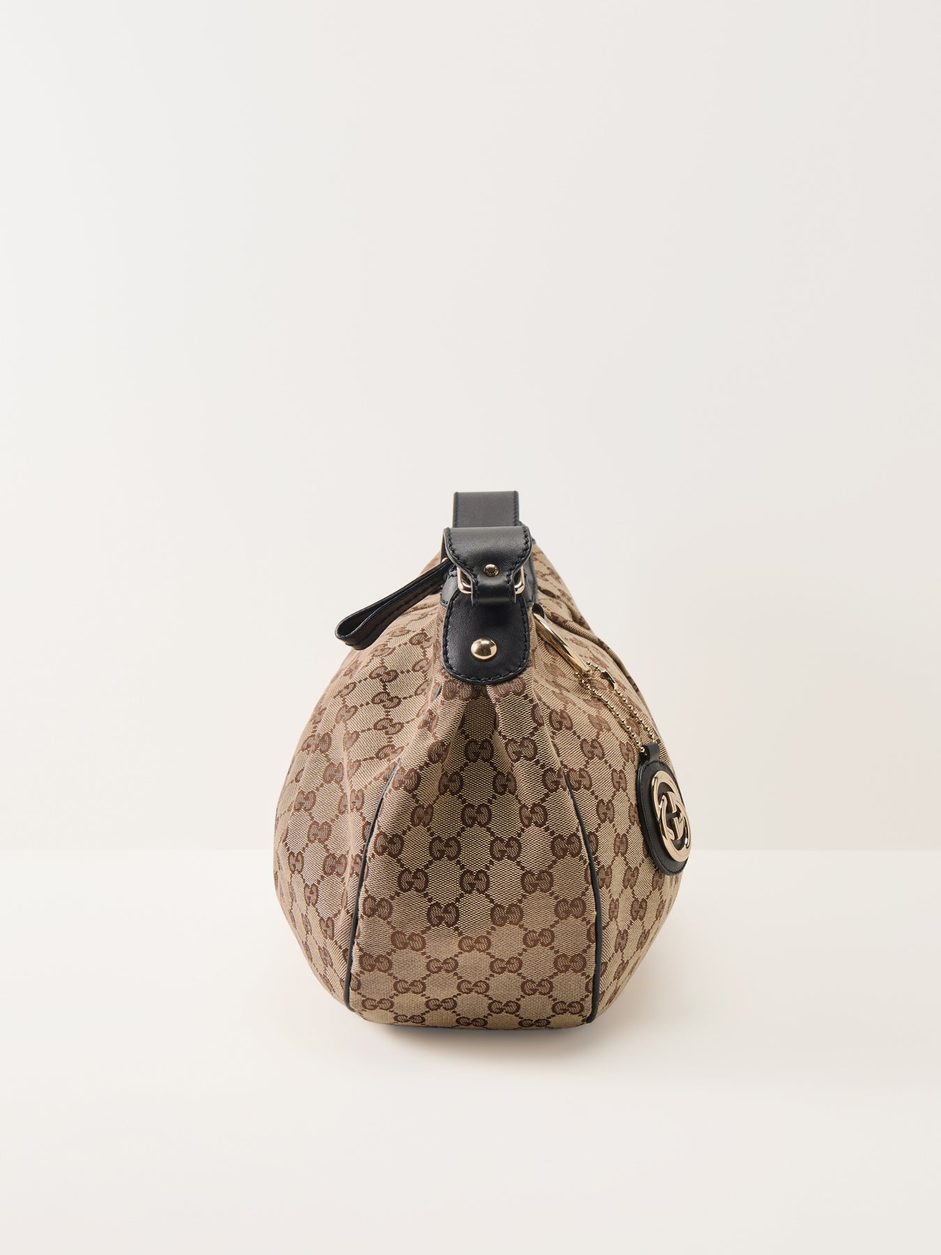 Vintage Gucci Sukey Hobo Bag Black Canvas