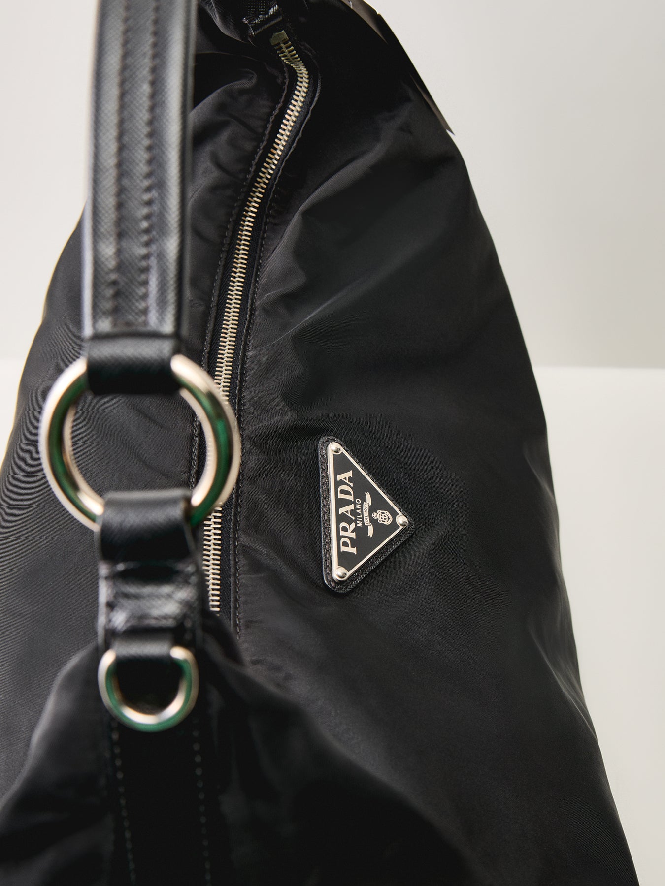 Nylon Convertible Tote Black