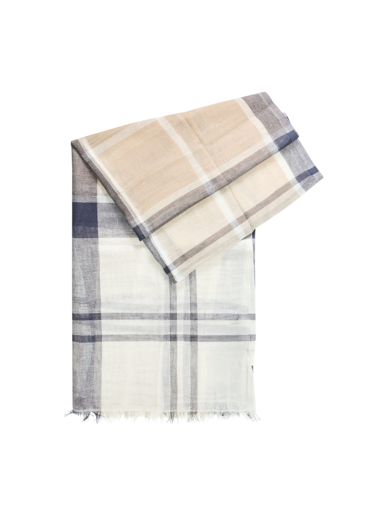 Abigail Tartan Scarf Navy