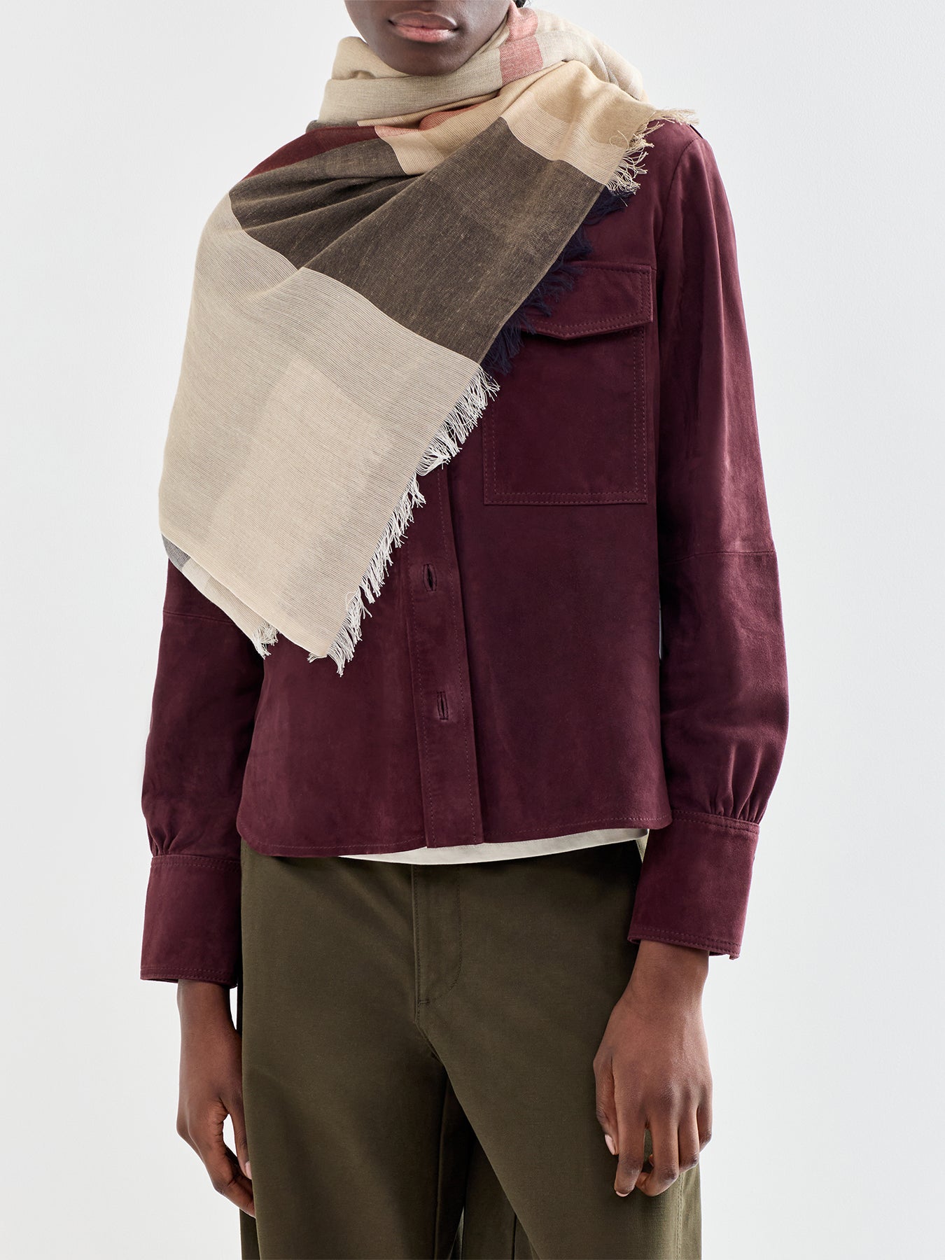 Barbour Esther Multiwear Cotton Scarf Beige