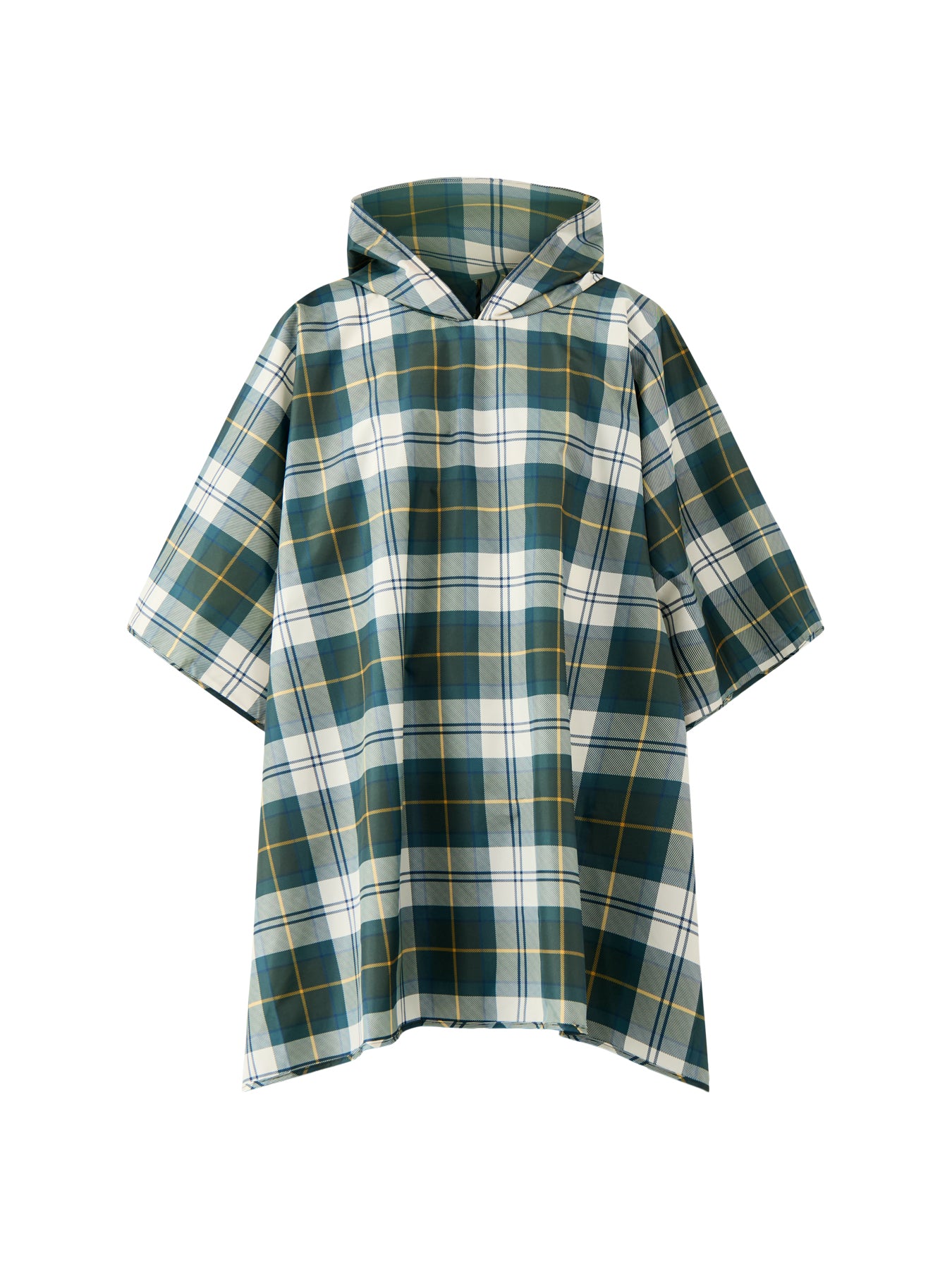 Barbour Tartan Showerproof Poncho Green