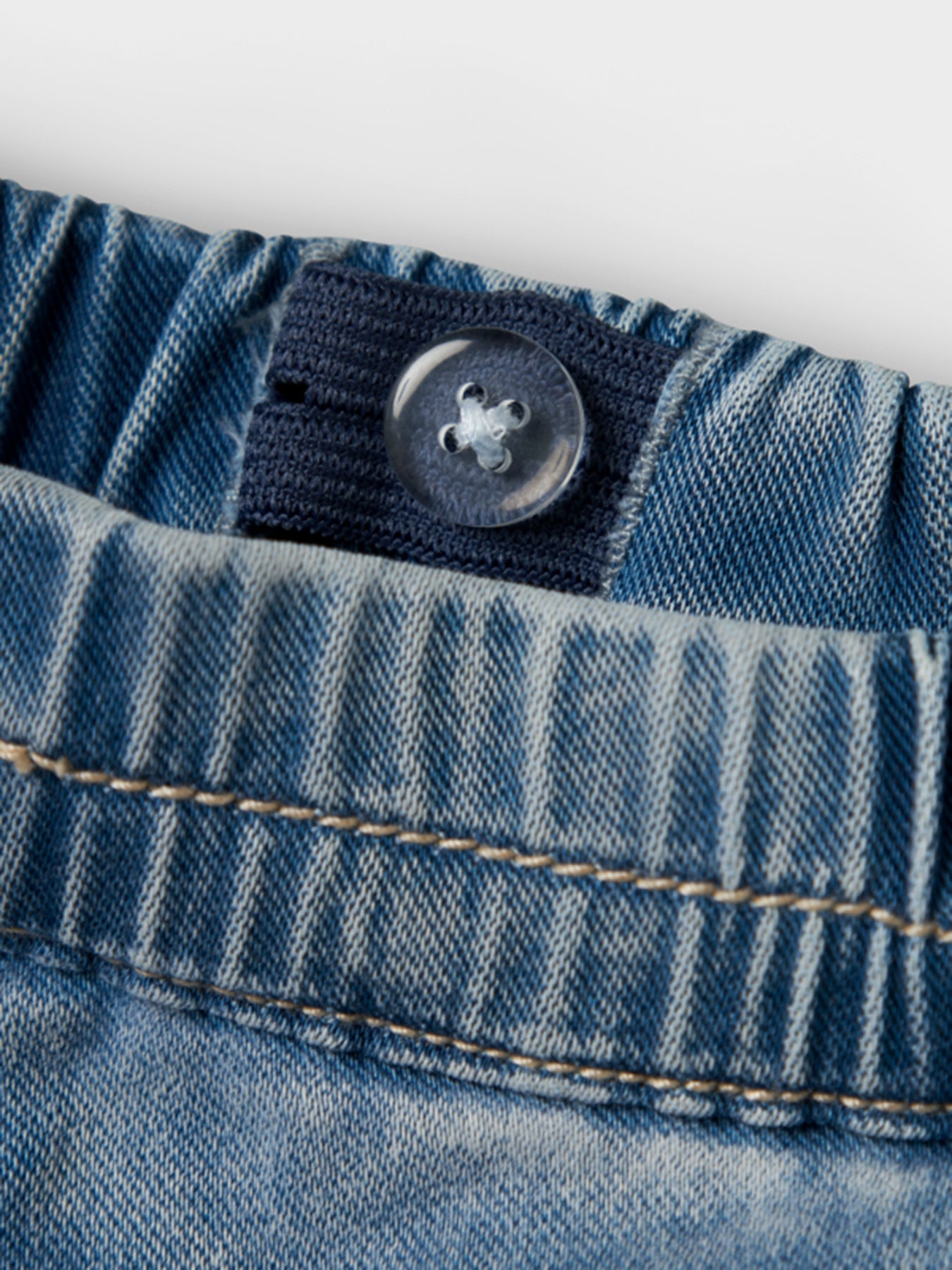 Baby Rose Frill Jeans Blue
