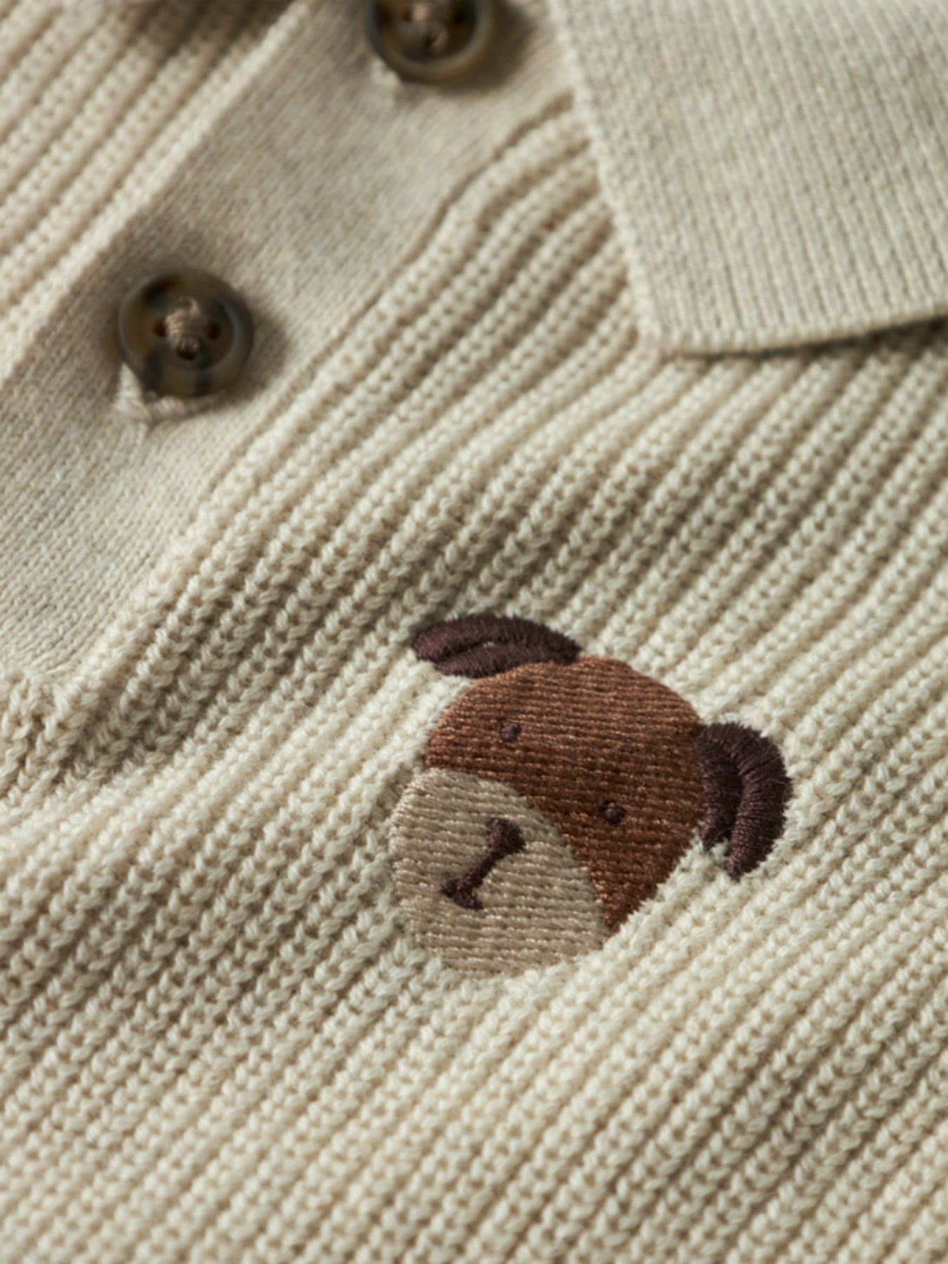 Baby Tant Knit Polo Beige