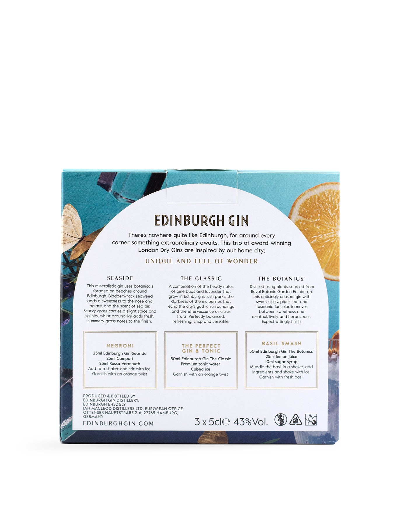 London Dry Gin Miniature Gift Collection 3 x 5cl