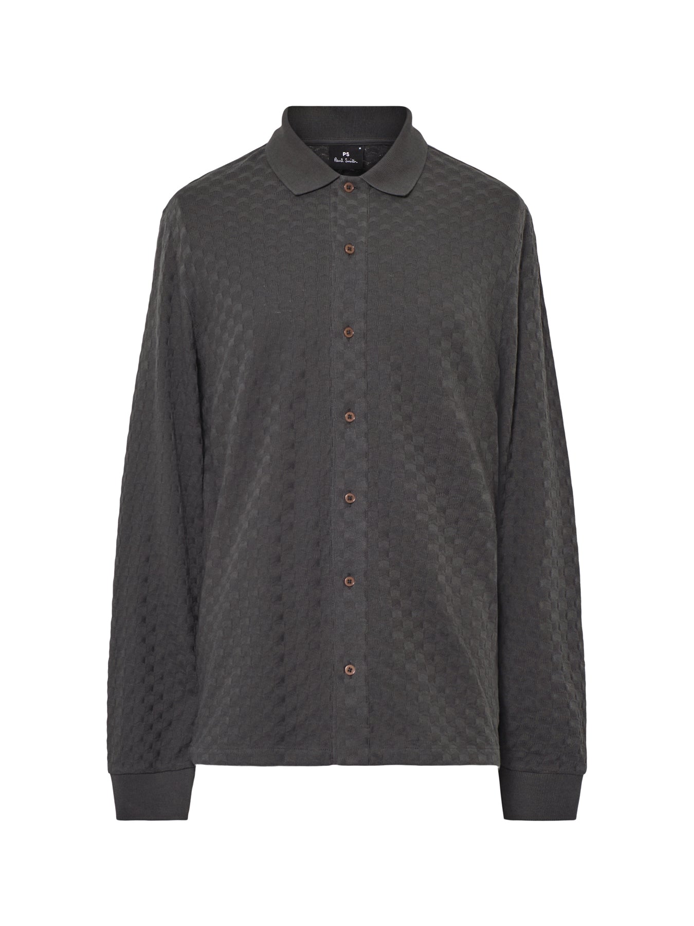 Knitted Texture Shirt Grey
