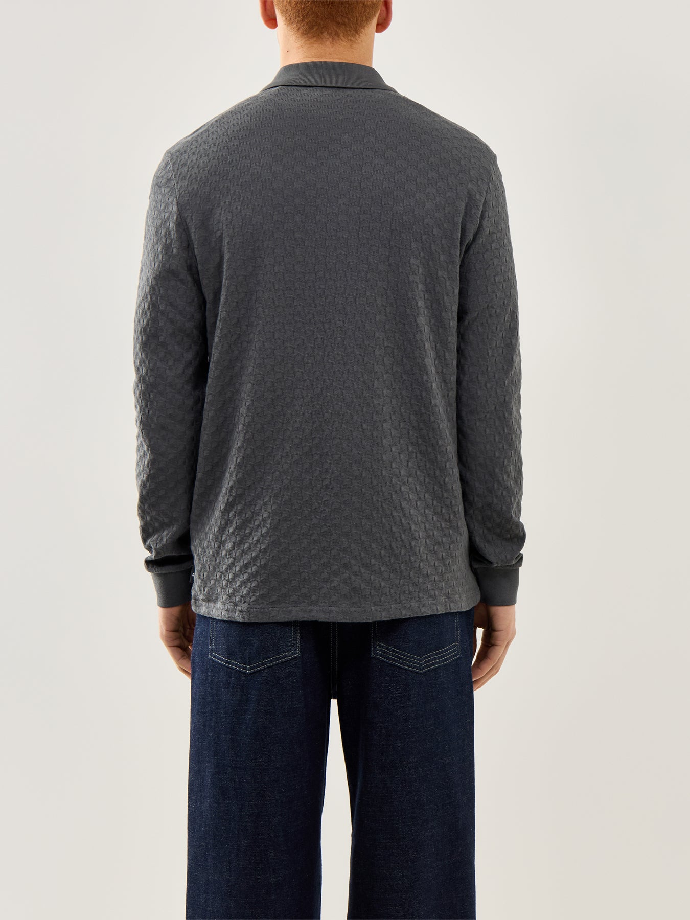 Knitted Texture Shirt Grey