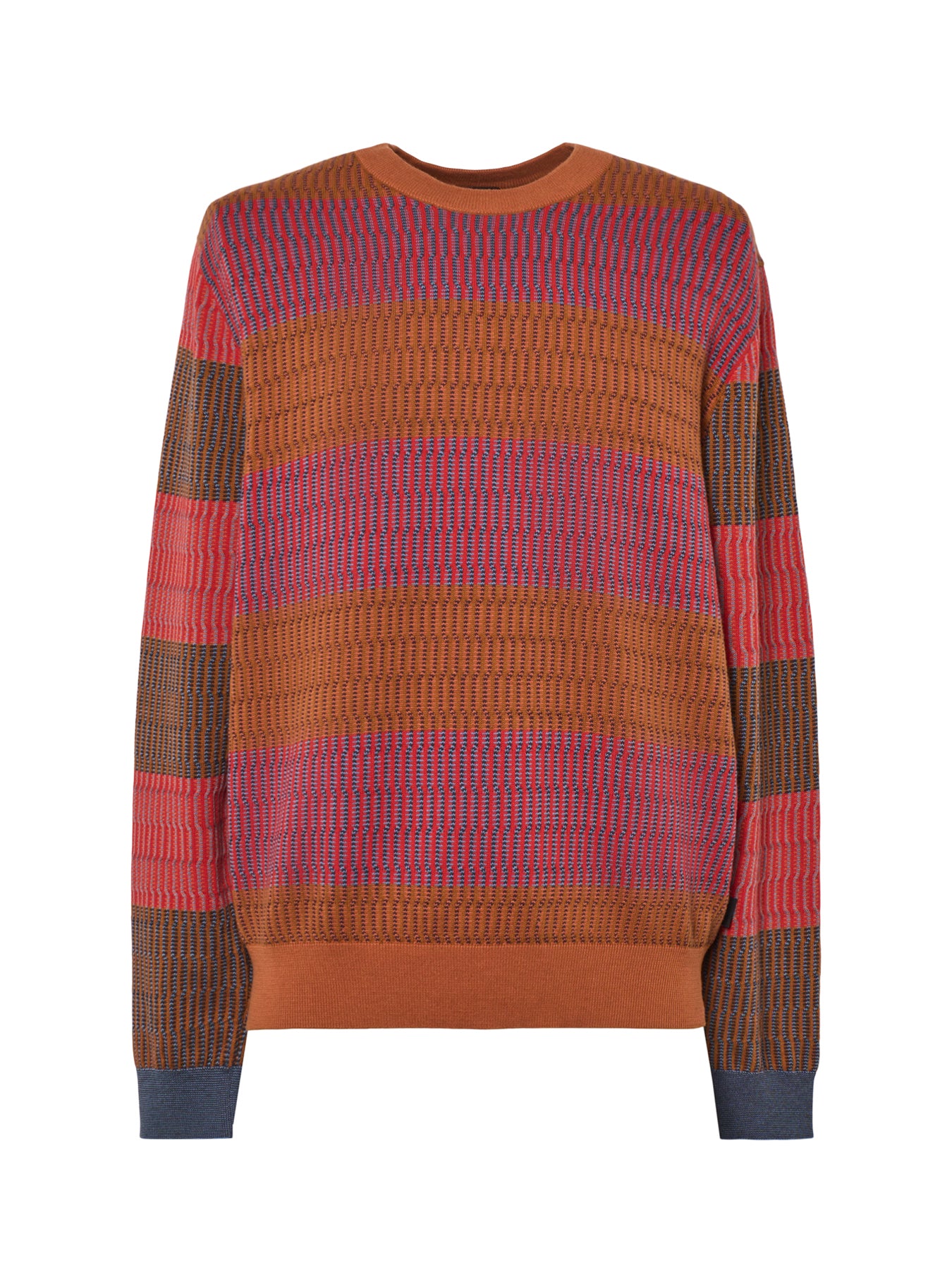 Texture Stripe Knit Orange