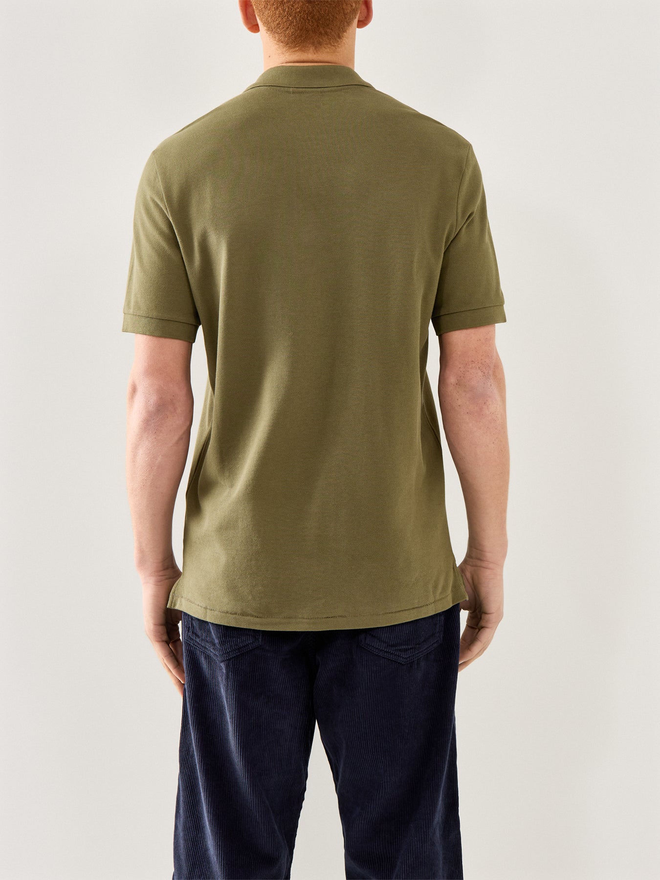 Zebra Detail Polo Shirt Green