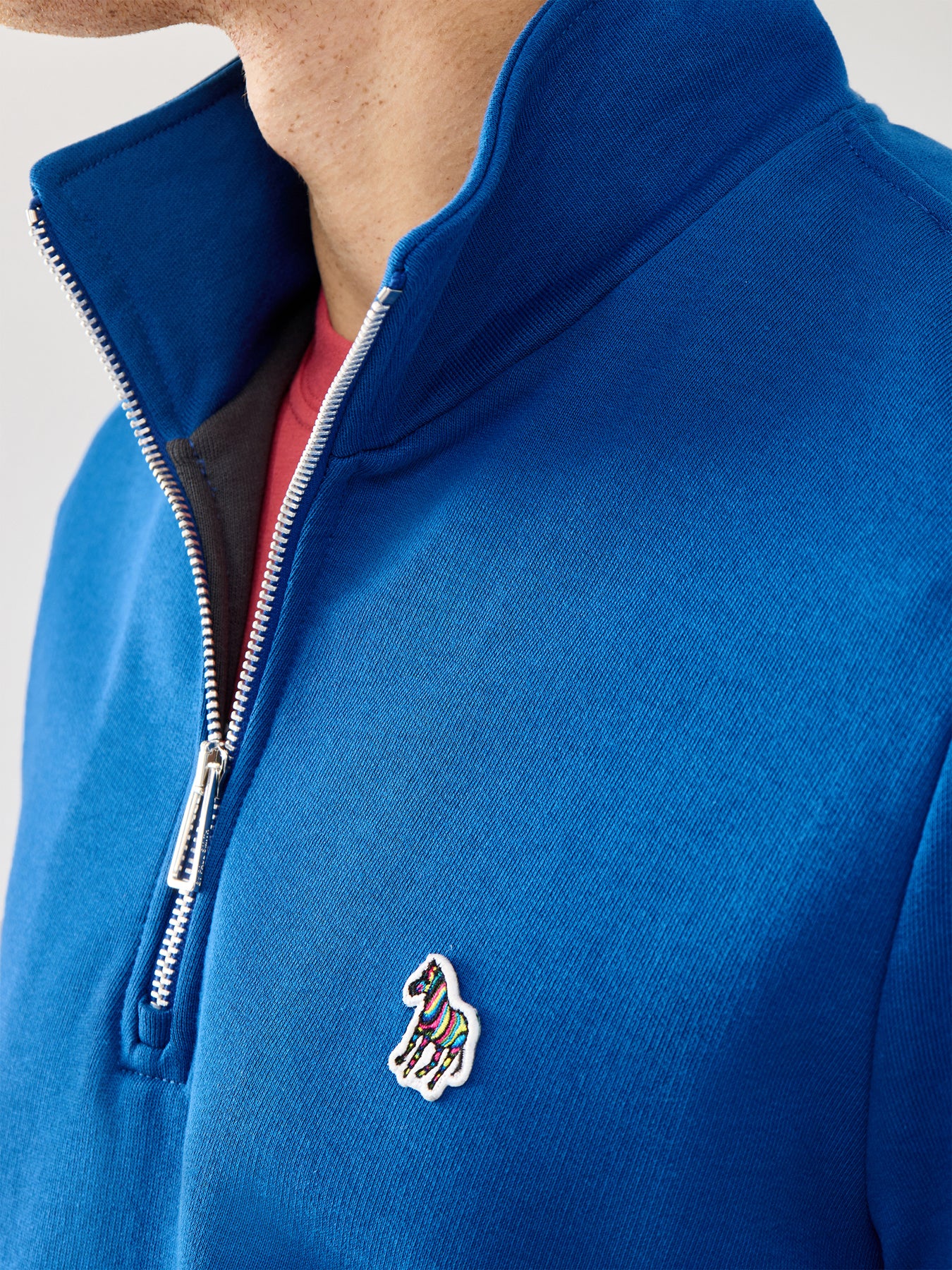Half Zip Zebra Sweat
