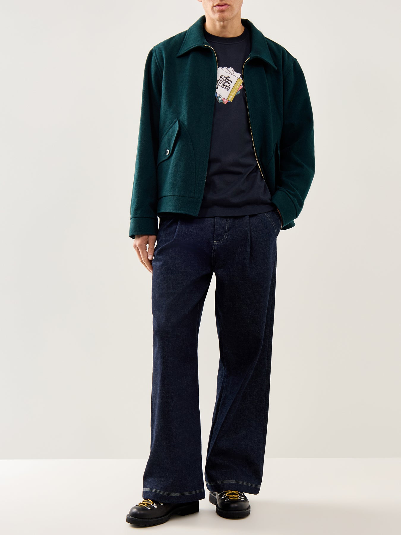 Zebra Squares T-Shirt Dark Navy