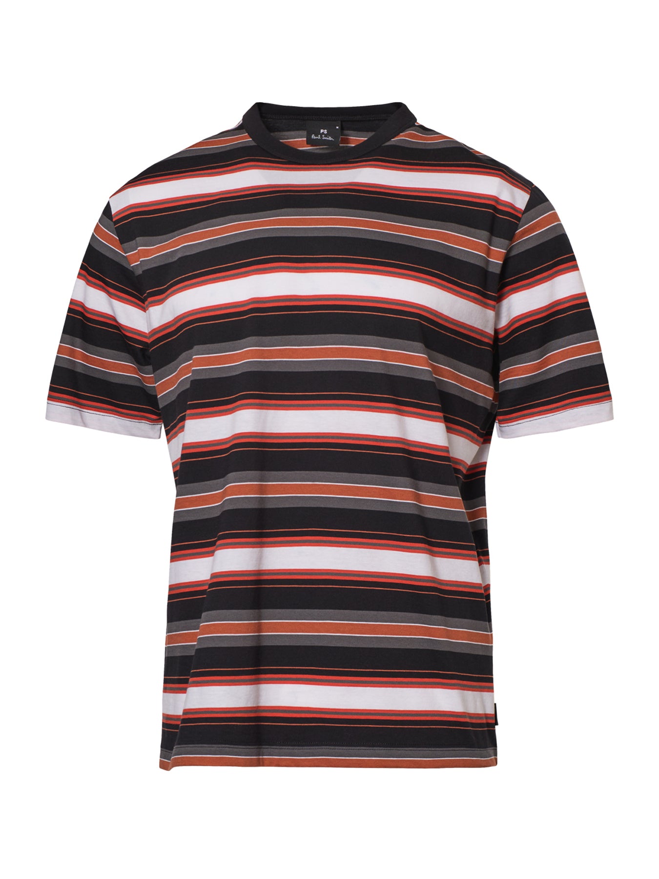 Striped Cotton T-Shirt Black