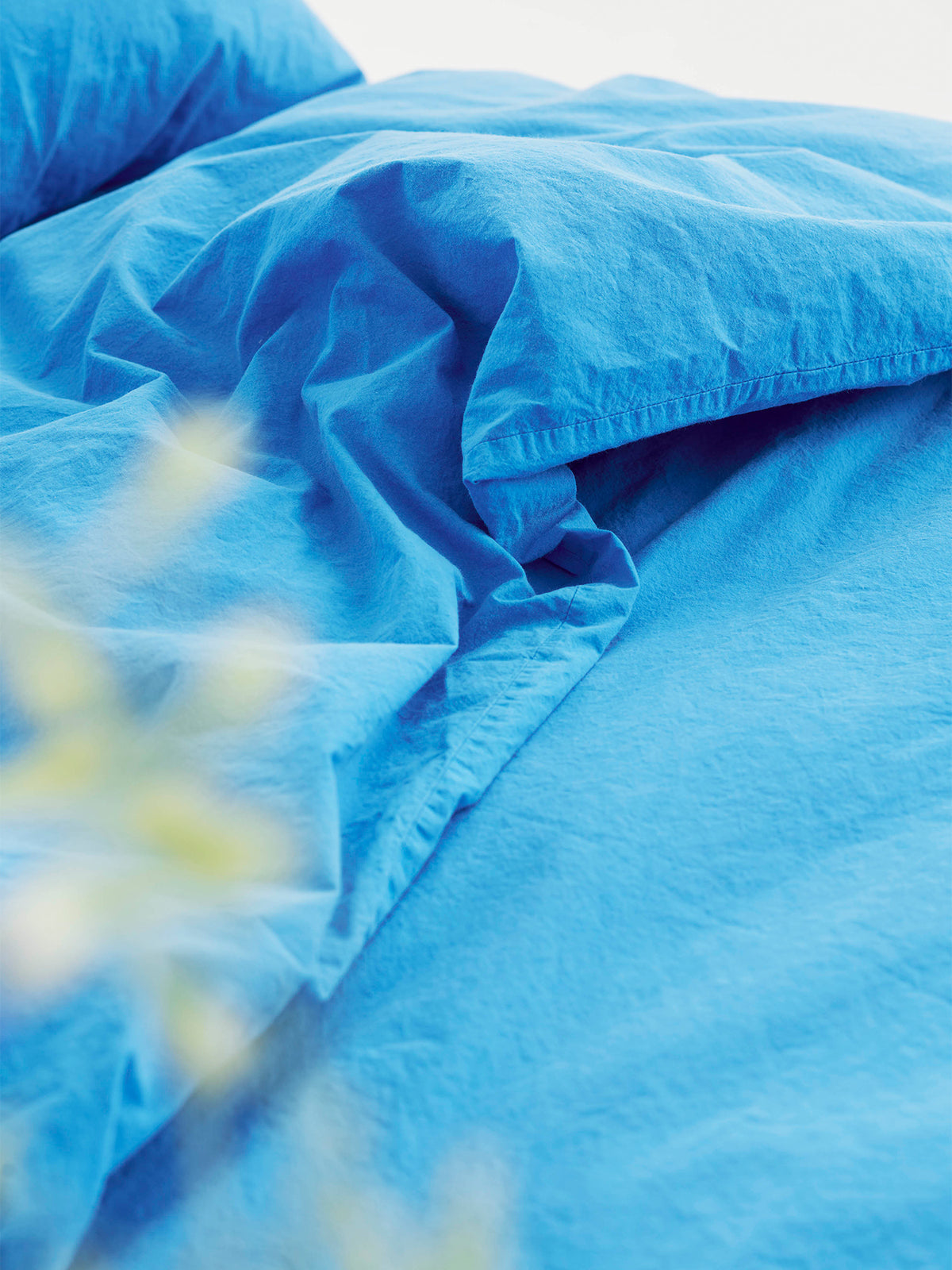 Loweswater Organic Cotton Percale Duvet Cover Set - Cobalt Blue