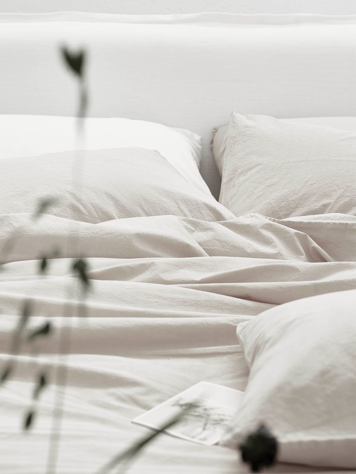 Loweswater Organic Cotton Percale Duvet Cover Set - Linen