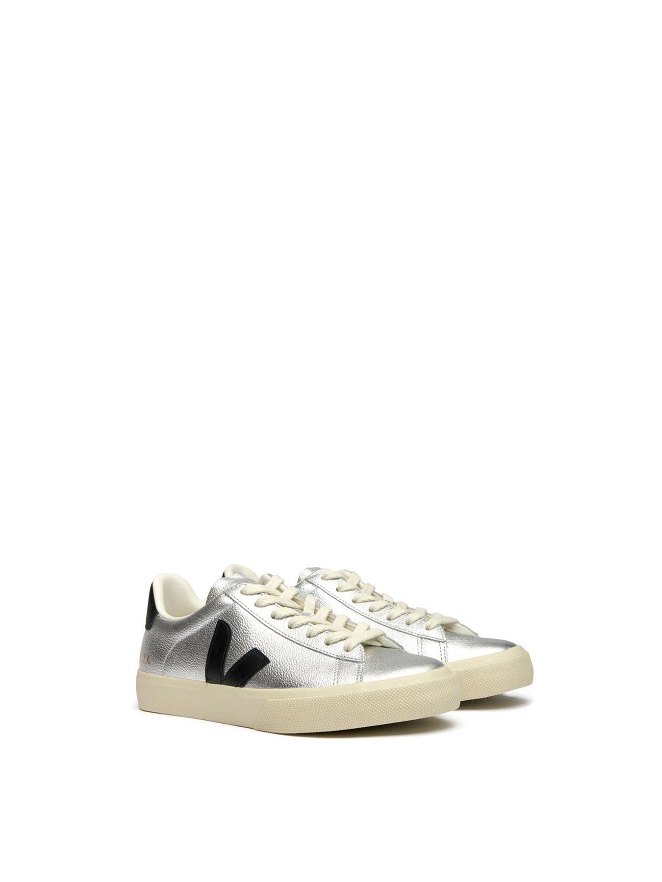 Campo Leather Trainers Silver
