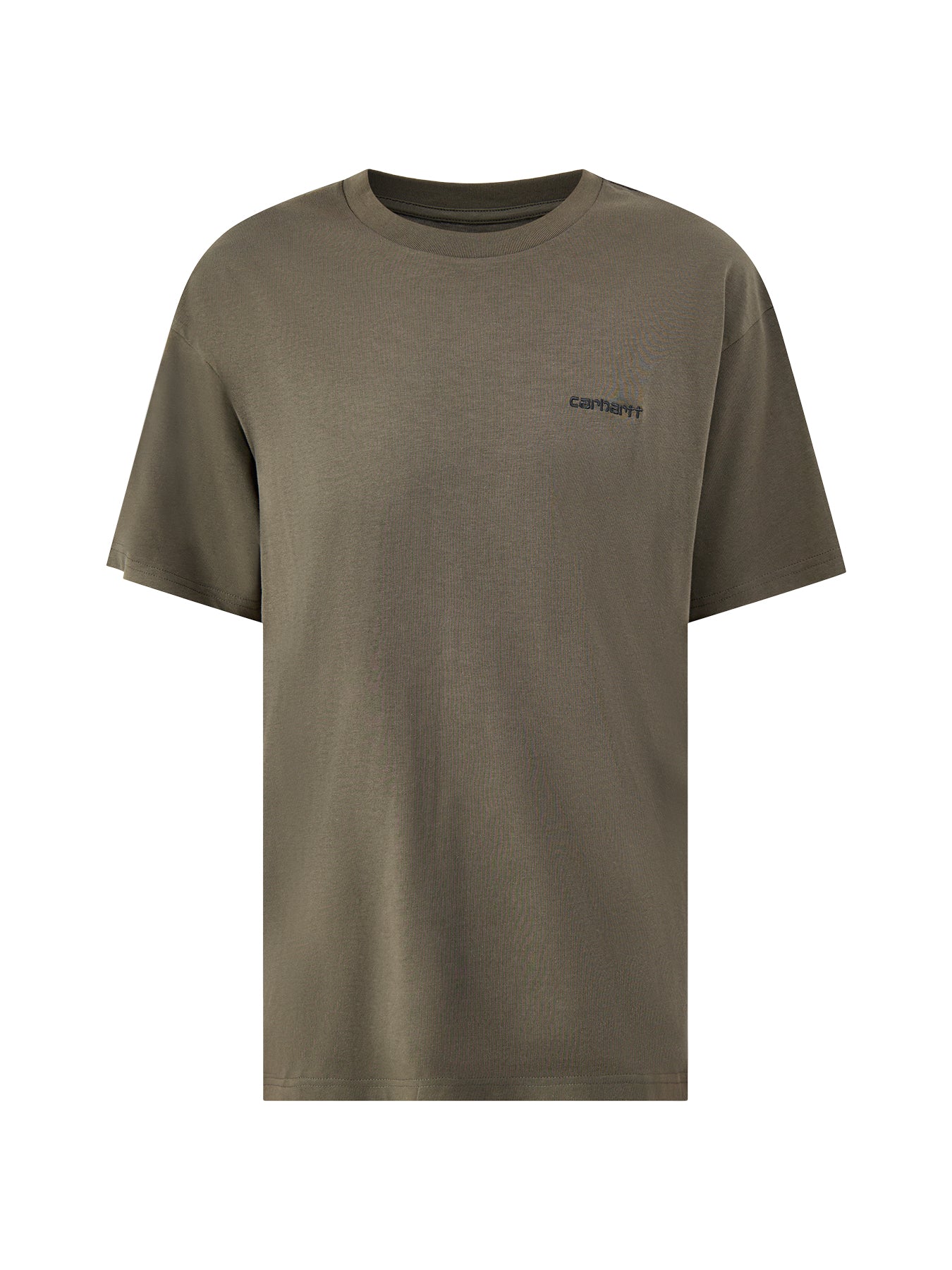 Script Embroidery T-Shirt Cypress Green