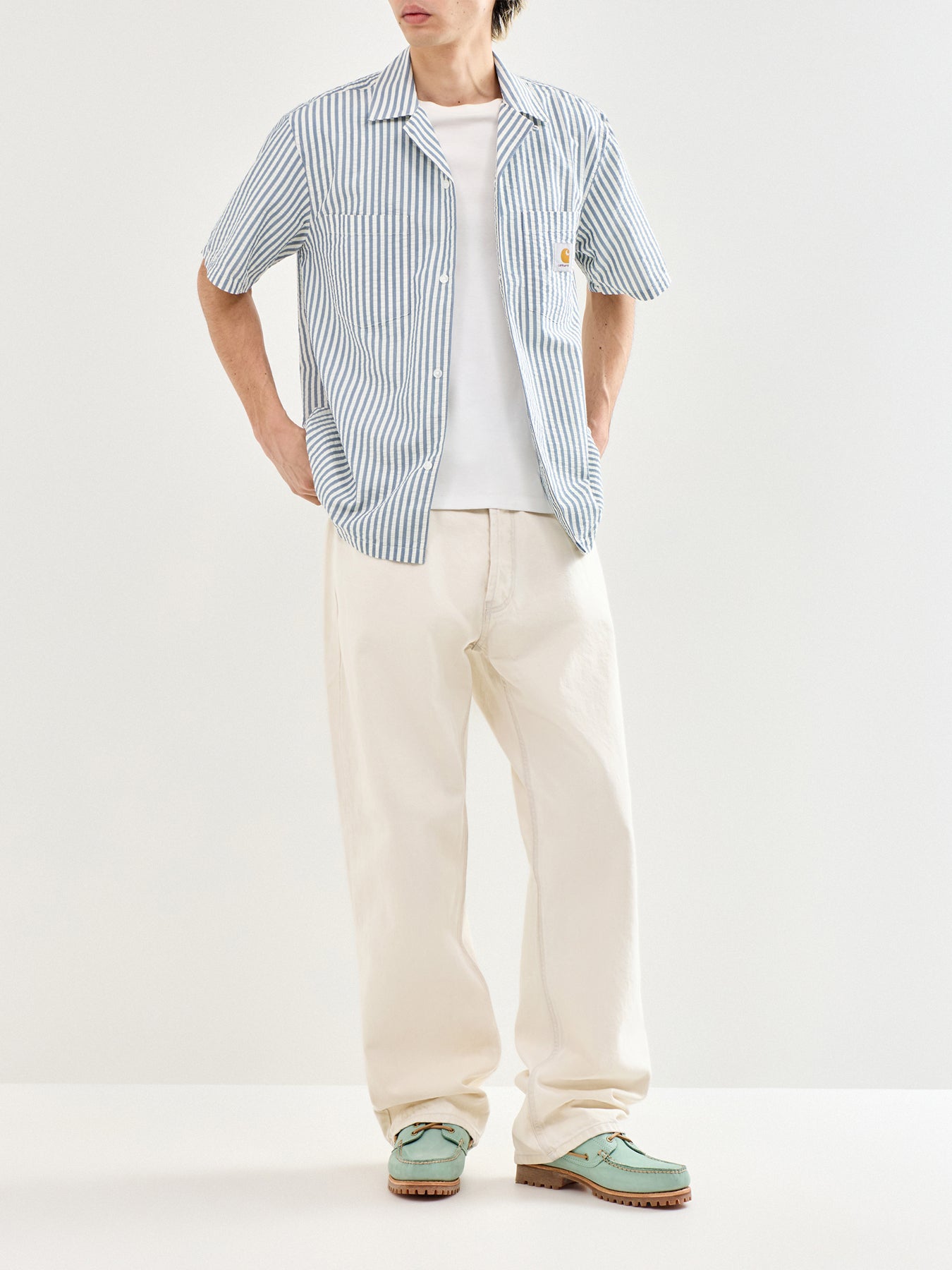 Leavel Stripe Short Sleeve Shirt