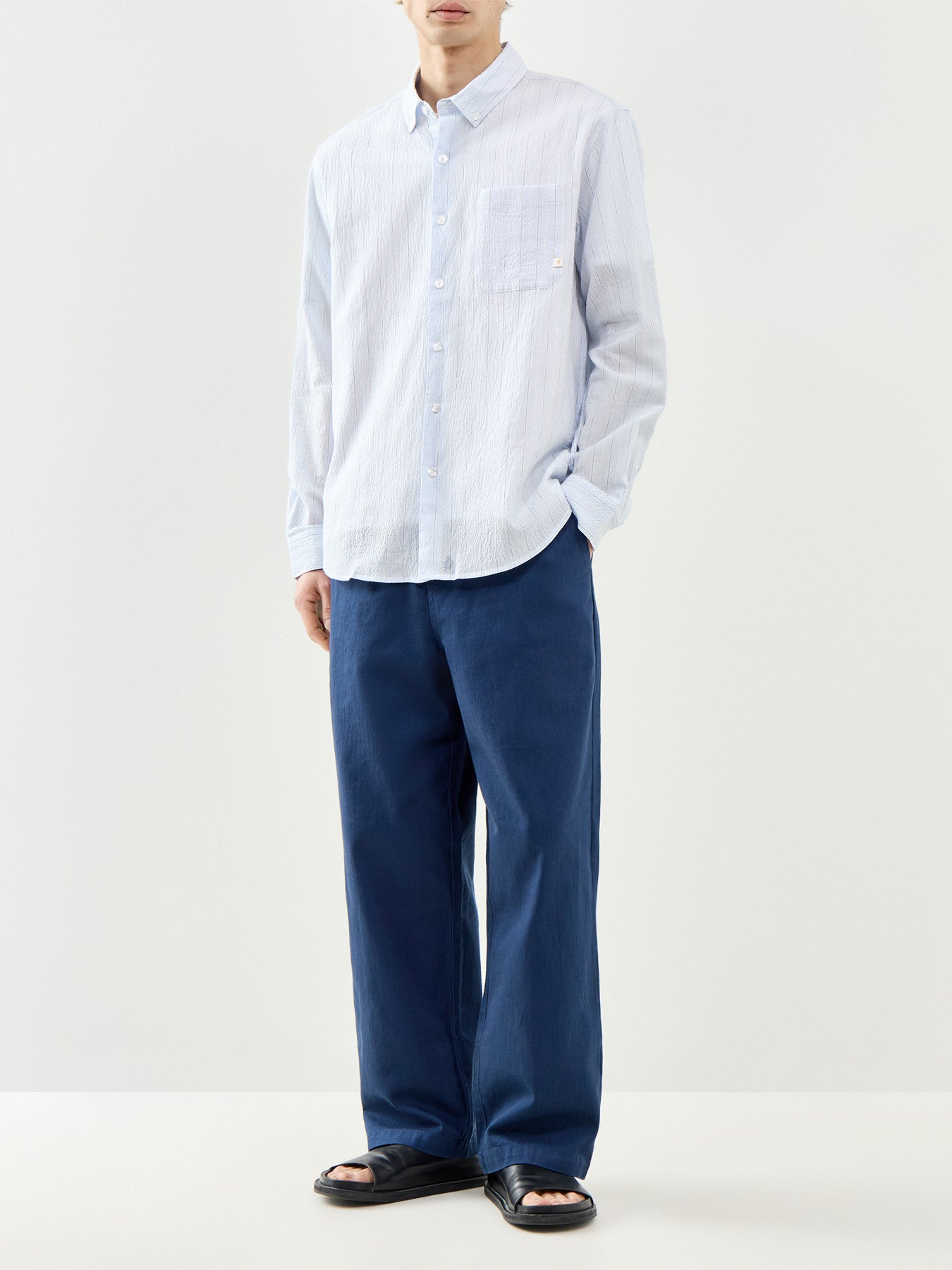 Drawstring Trousers Navy