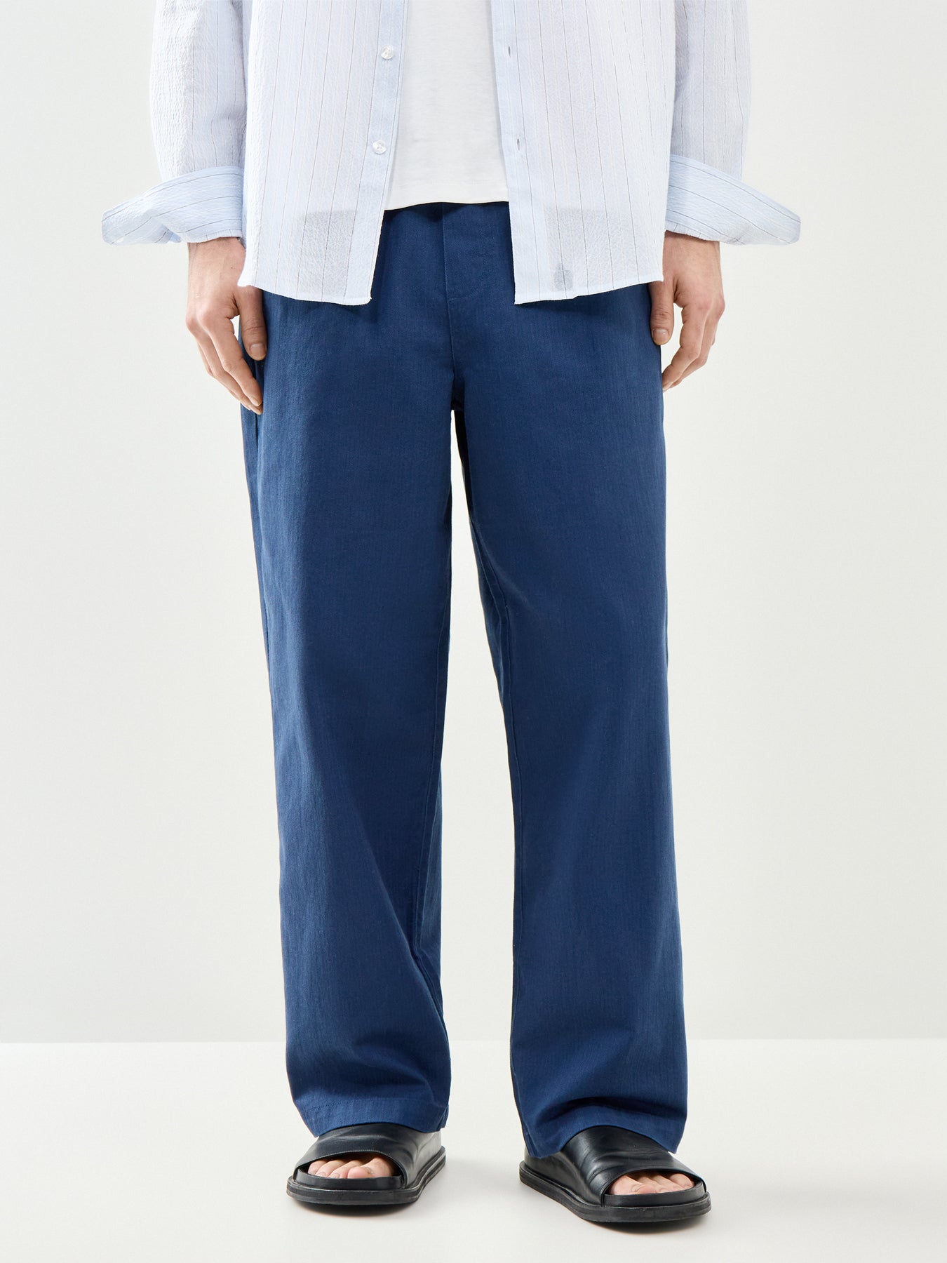 Drawstring Trousers Navy