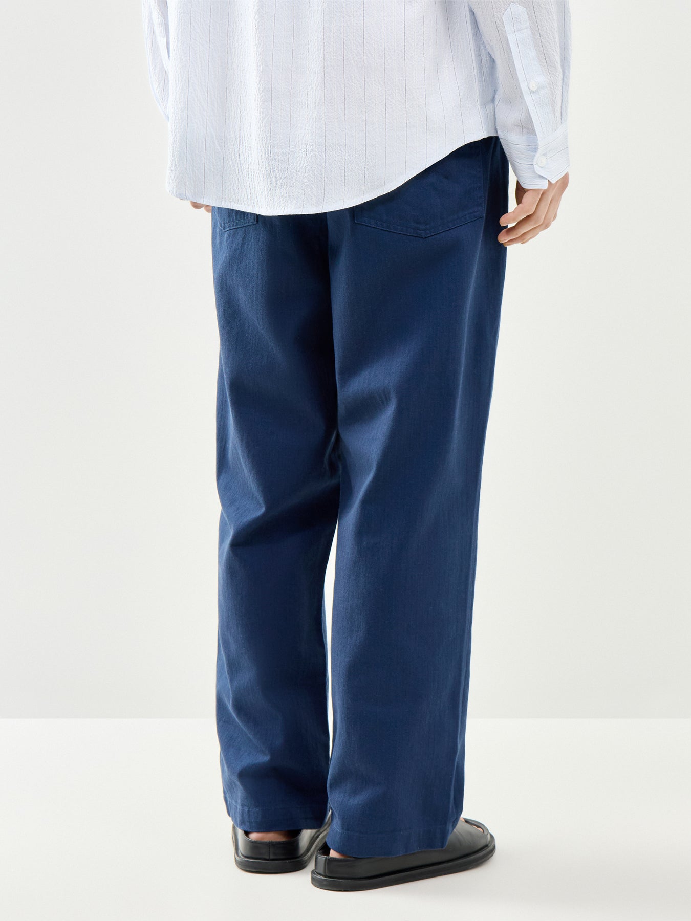 Drawstring Trousers Navy