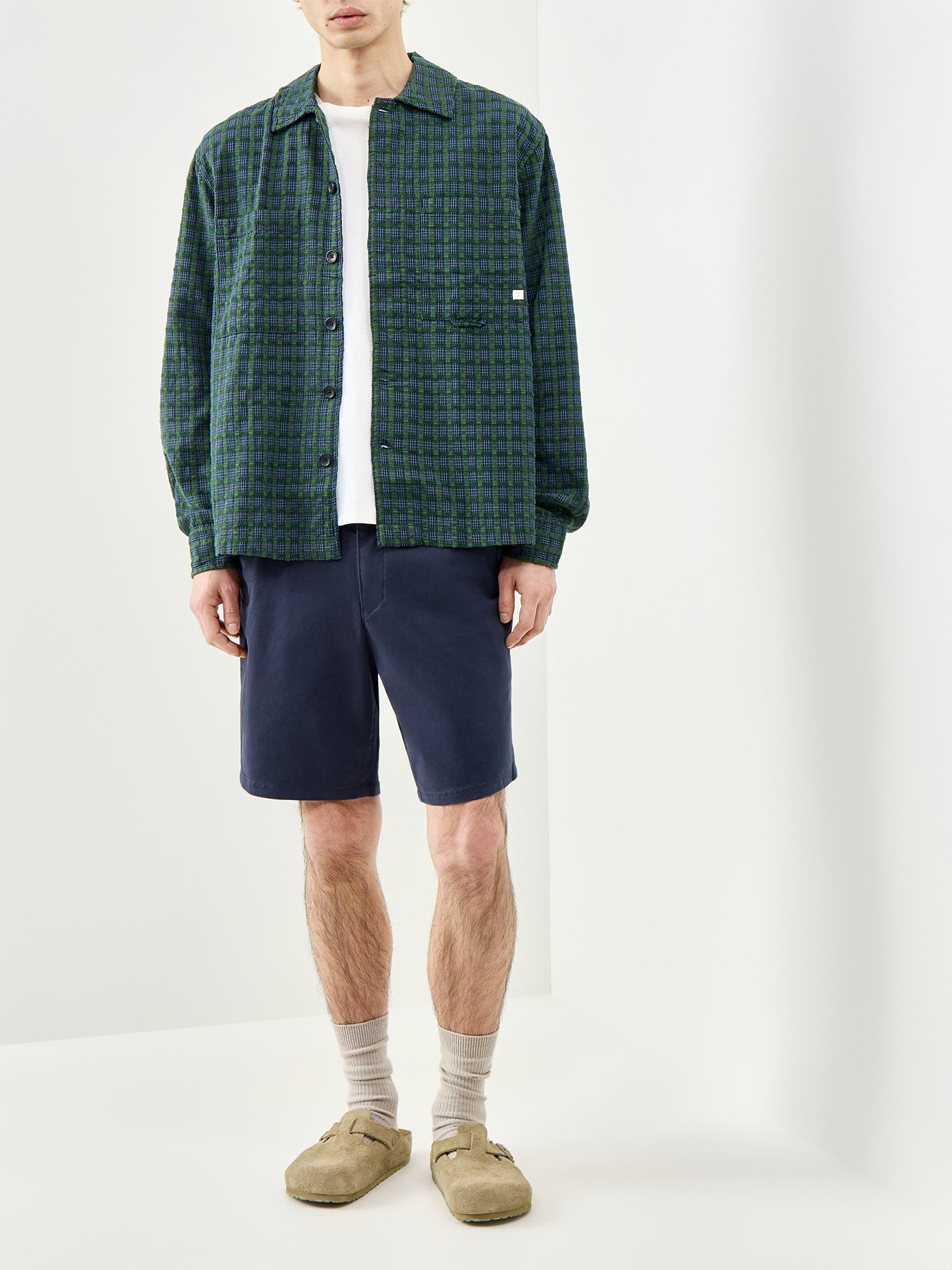 Checked Organic Cotton Shirt Green