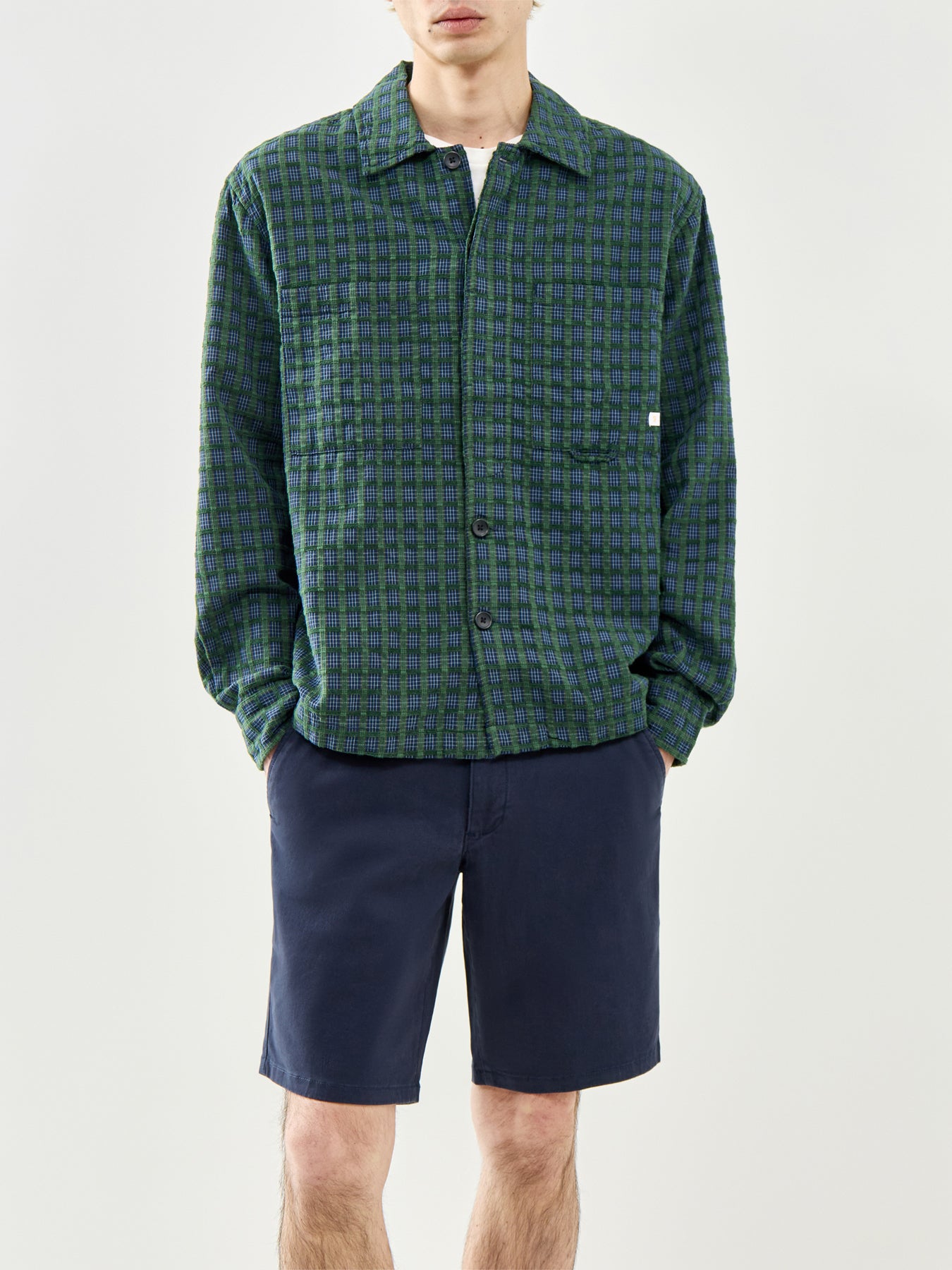 Checked Organic Cotton Shirt Green