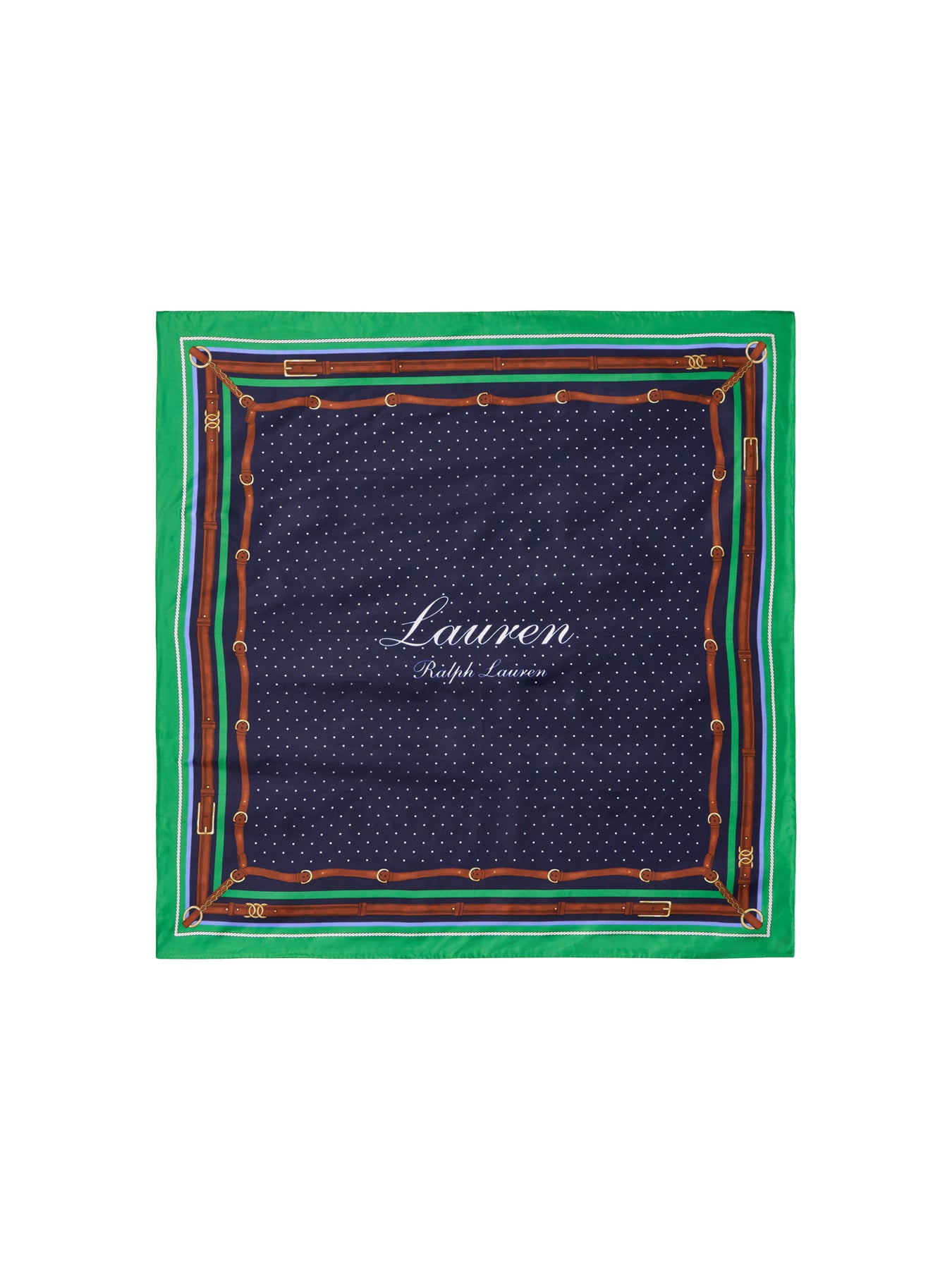 Equestrian Square Scarf Navy